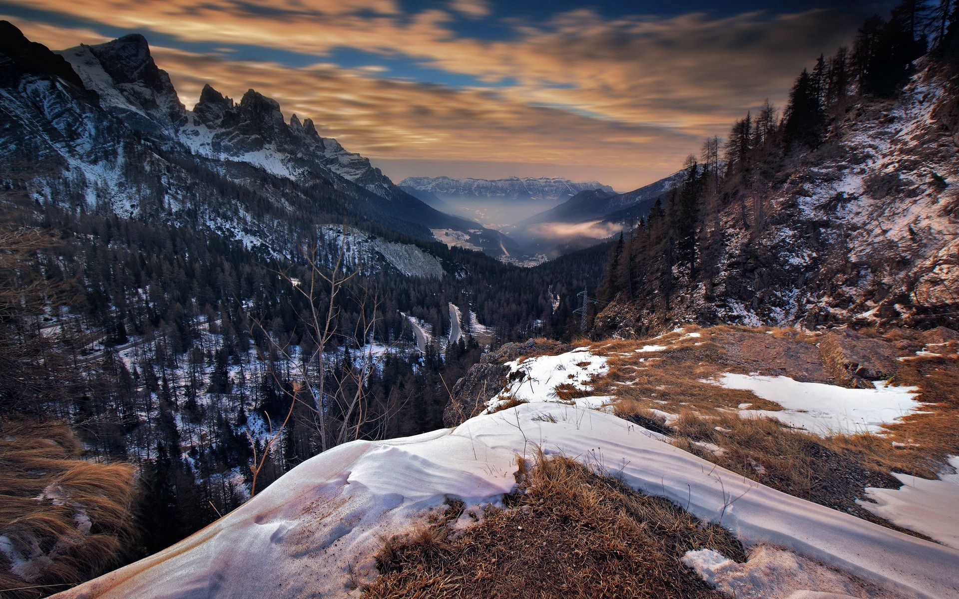 Download mobile wallpaper Sky, Snow, Mountains, Nature, Italy for free.