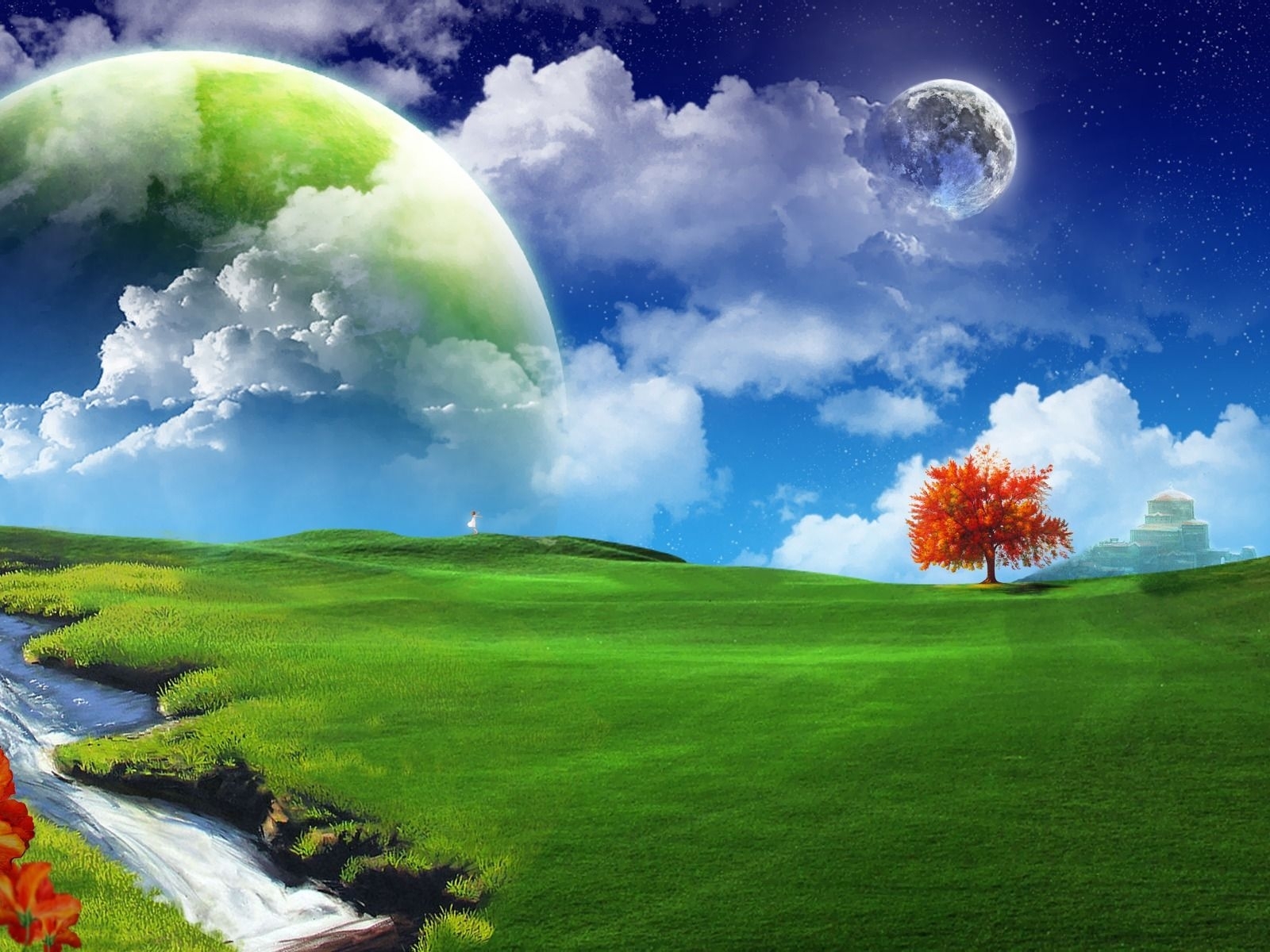 無料モバイル壁紙風景, 草, スカイ, 惑星をダウンロードします。
