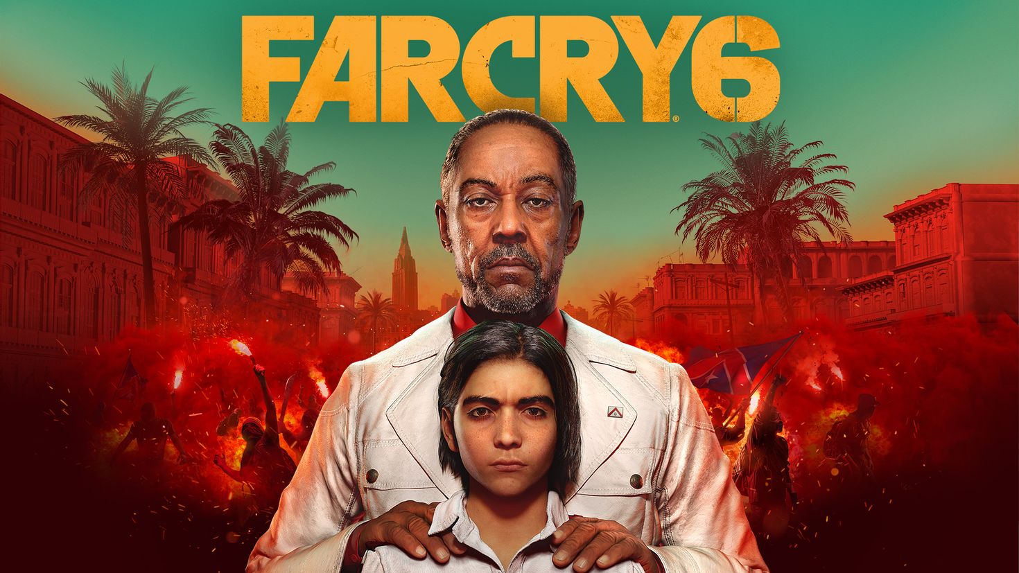 Фар край 6 на русском языке. Far Cry 6 Джанкарло. Far Cry 6 Постер. Джанкарло Эспозито far Cry 6.