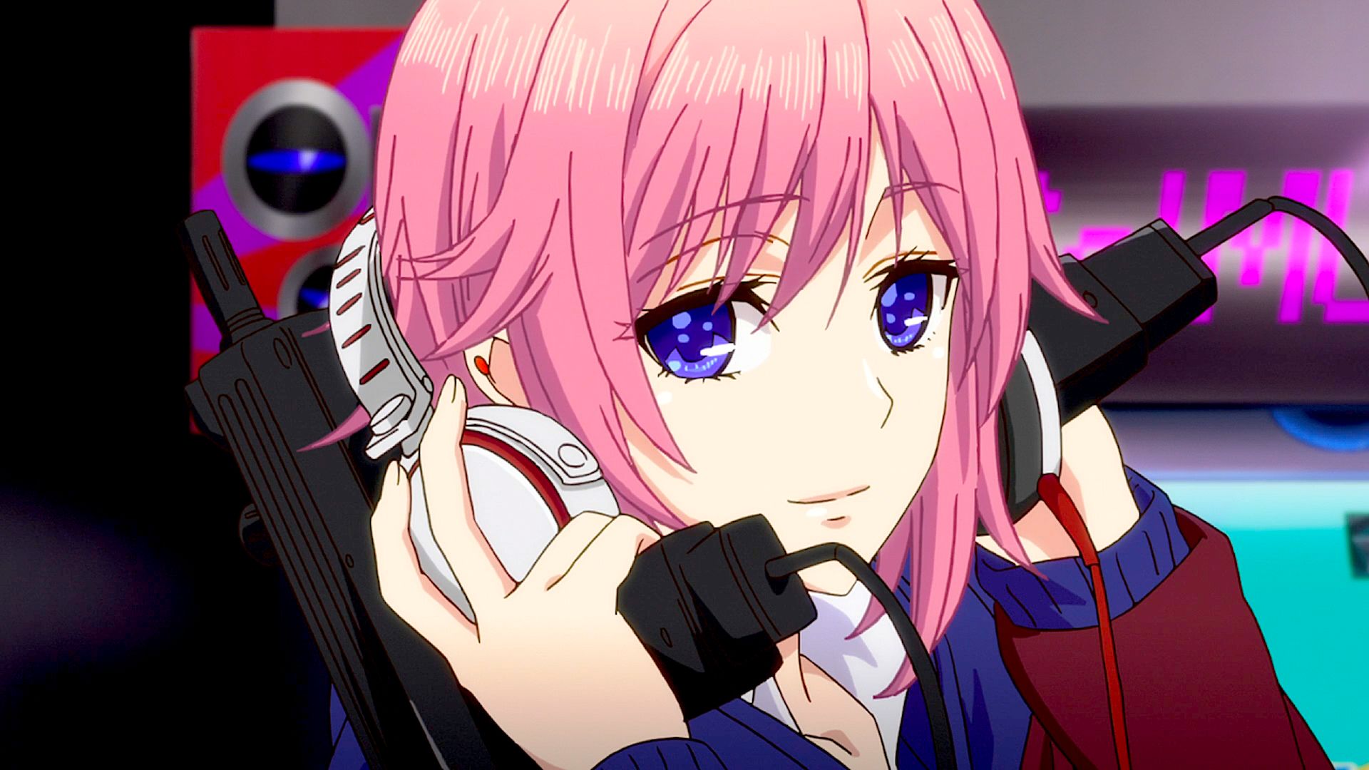 anime, citrus, blue eyes, citrus (anime), face, matsuri mizusawa, pink hair iphone wallpaper