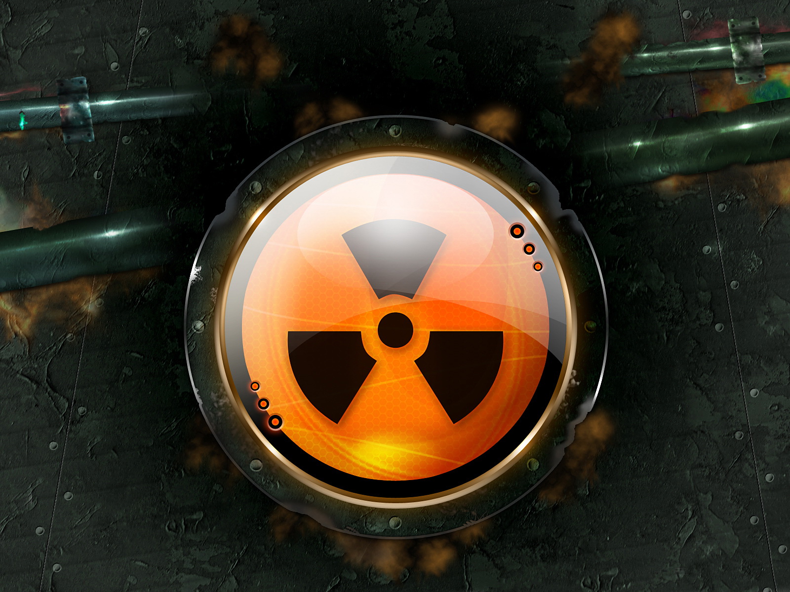 1077961 скачать обои радиоактивный, научная фантастика, радиационный символ, три фольги - заставки и картинки бесплатно