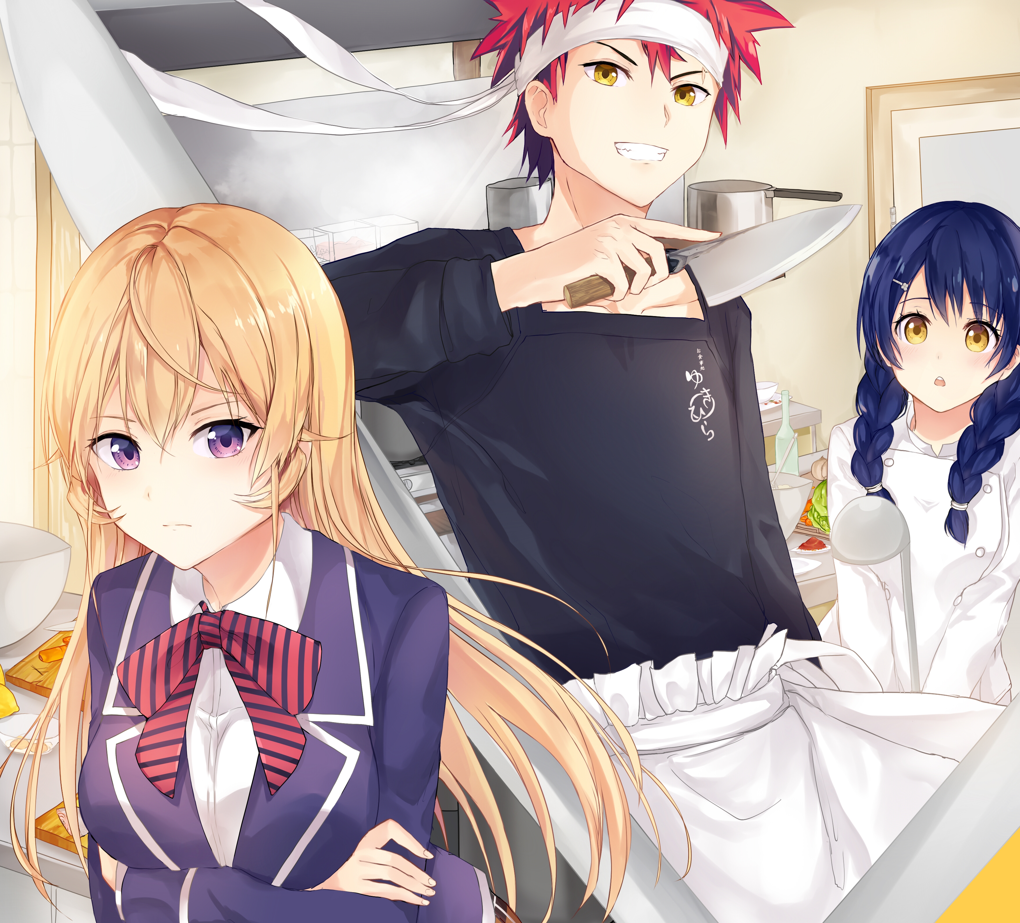 Anime, Food Wars: Shokugeki no Soma, Asahi Nakiri, Erina Nakiri, Megumi  Tadokoro, HD wallpaper