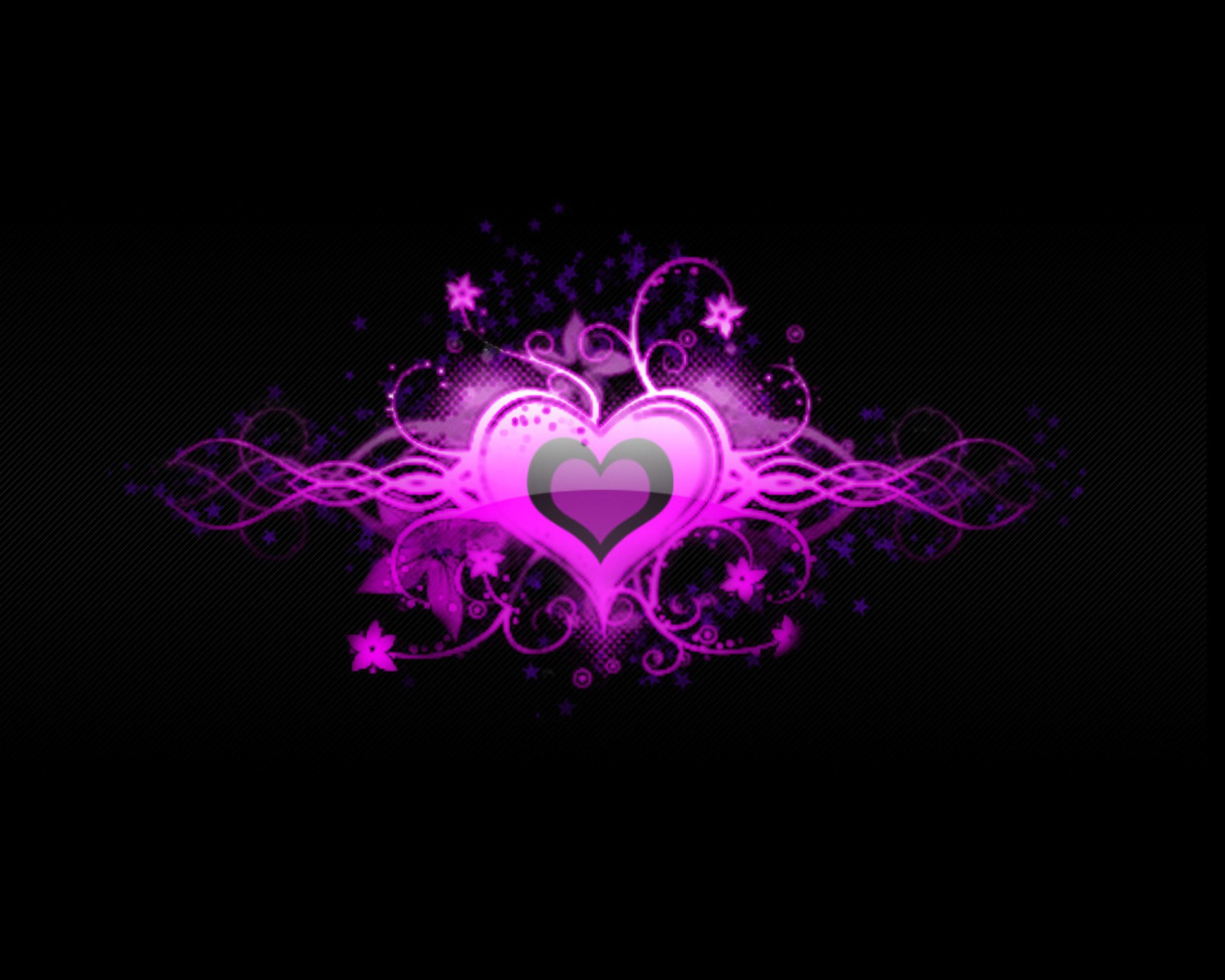 Фиолетово черное сердце