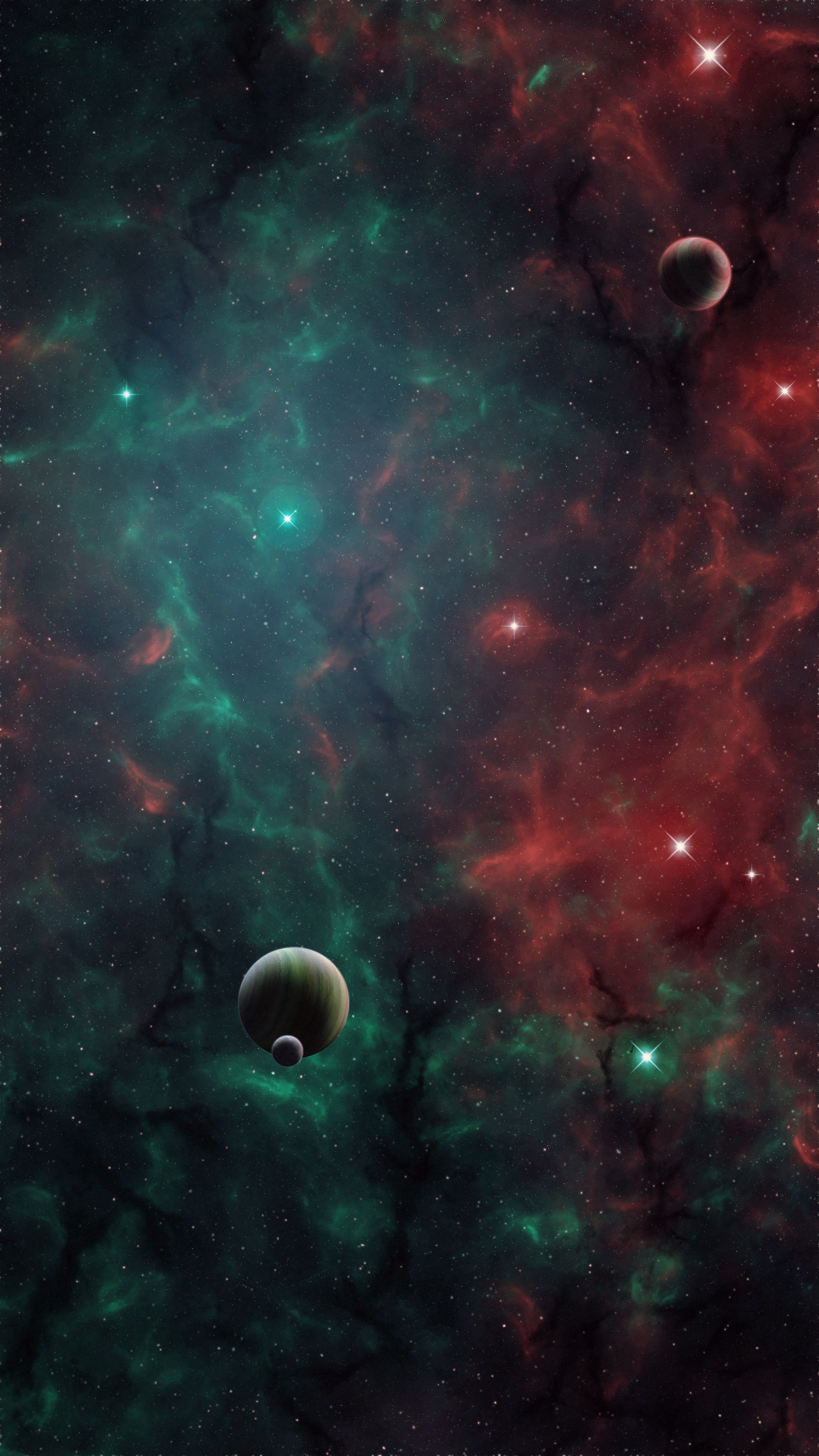 open space, universe, planets, art, galaxy for android