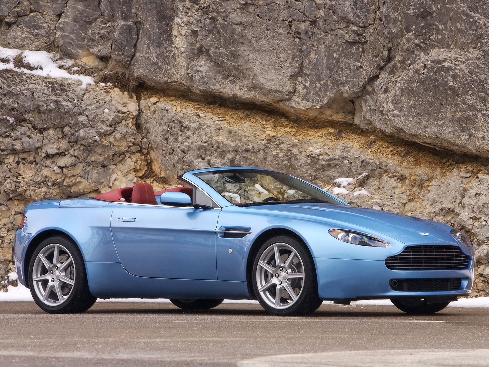 Cool Wallpapers aston martin, cars, blue, side view, style, cabriolet, v8, vantage, 2006