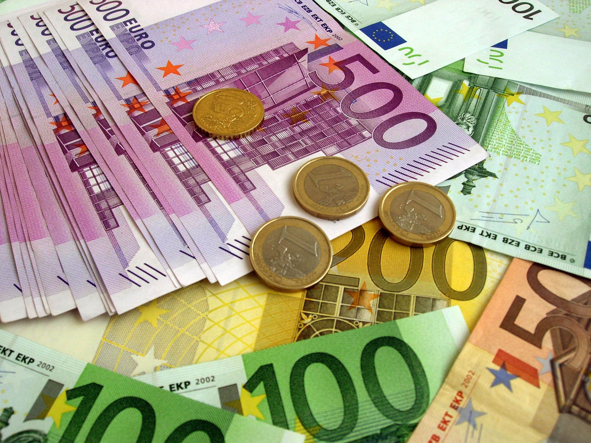 money, euro, coins, miscellanea, banknotes, miscellaneous, bills Phone Background