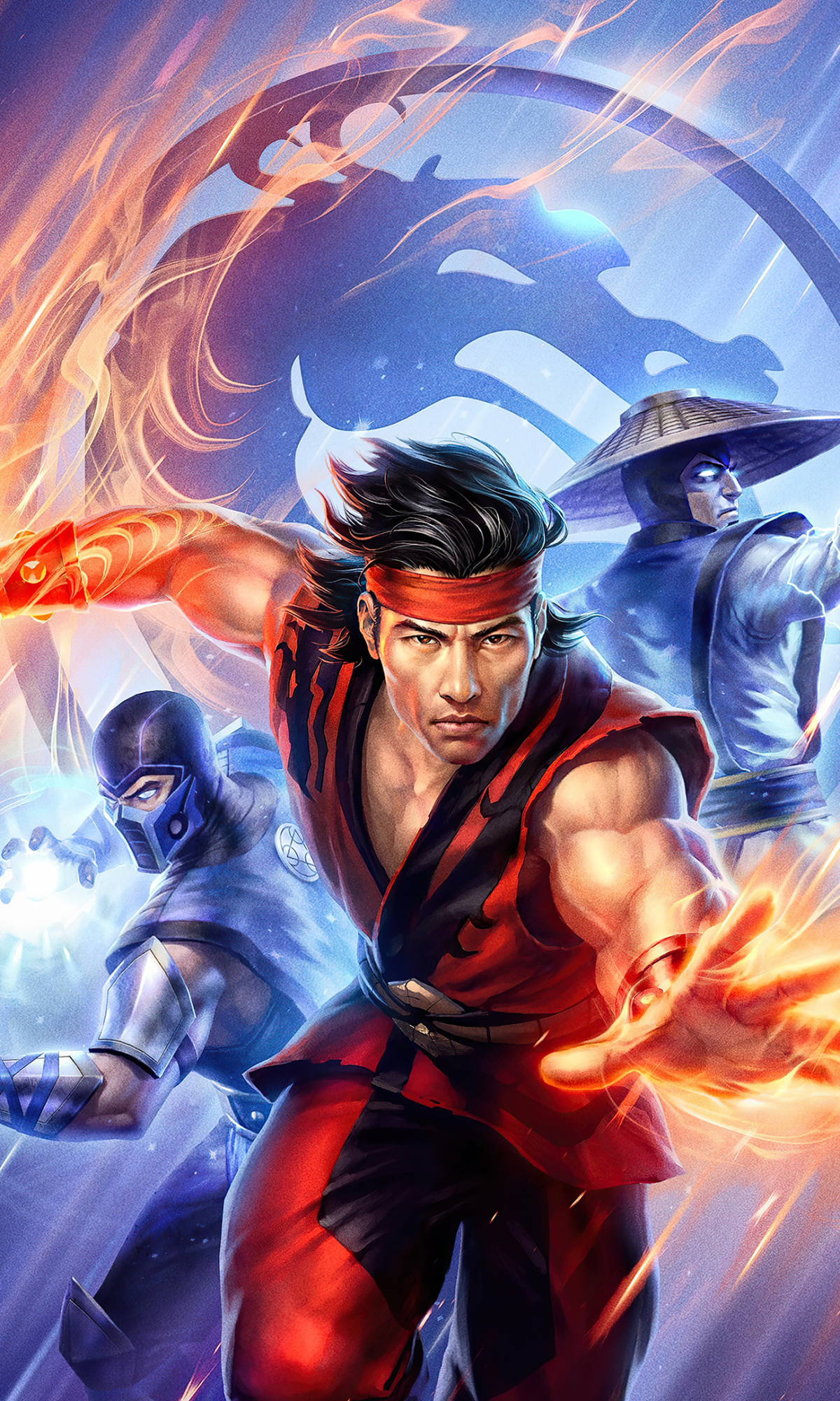 mortal kombat legends: battle of the realms, movie, sub zero (mortal kombat), raiden (mortal kombat), liu kang cell phone wallpapers