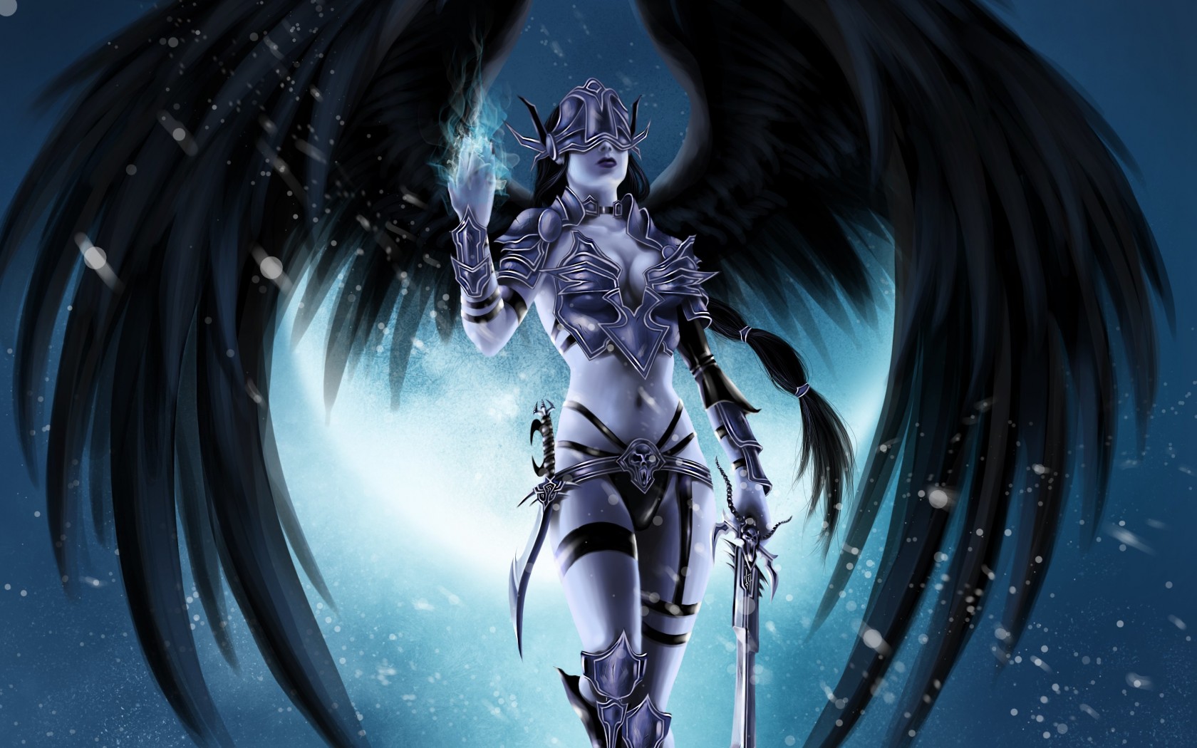 fantasy, angel warrior Full HD