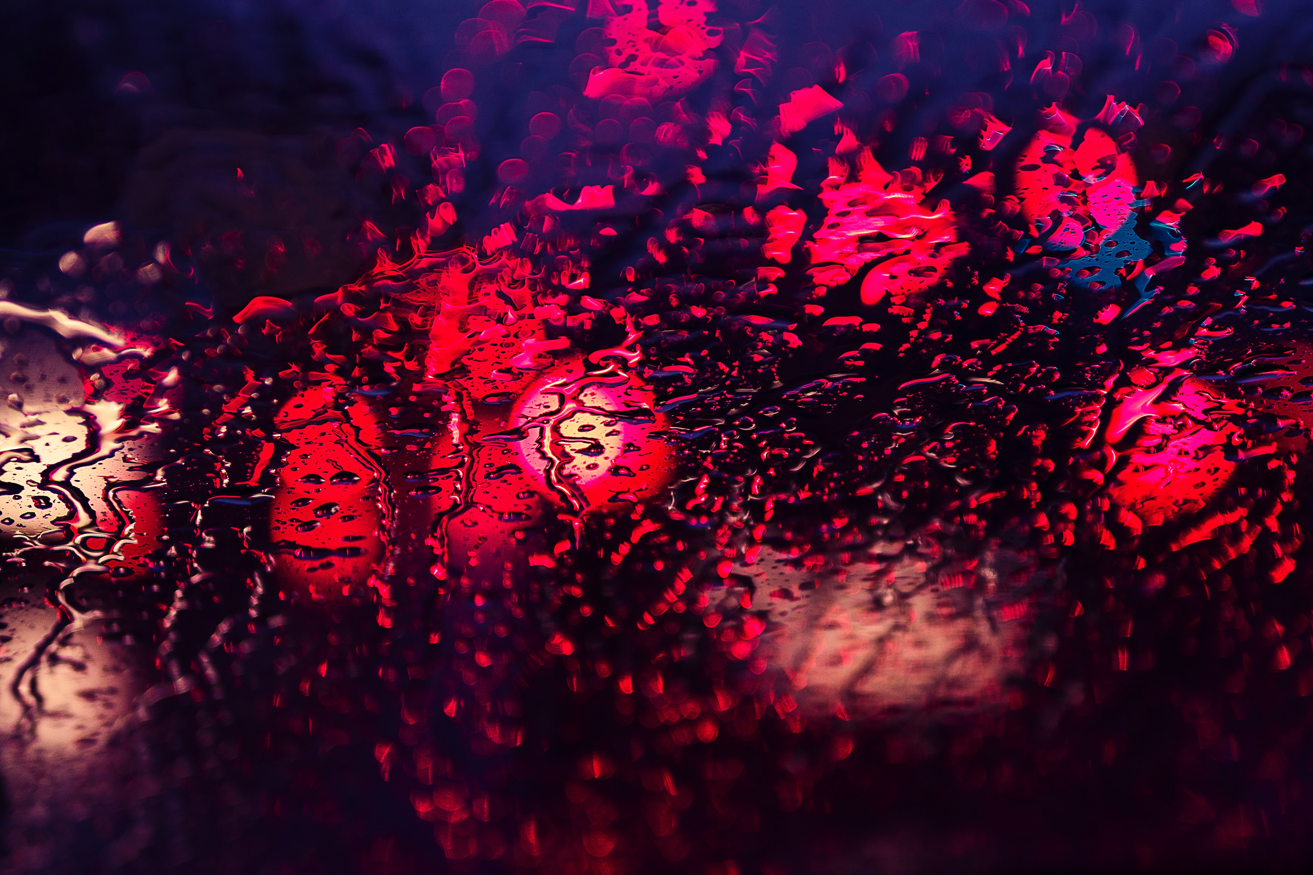 PC Wallpapers drops, red, macro, surface
