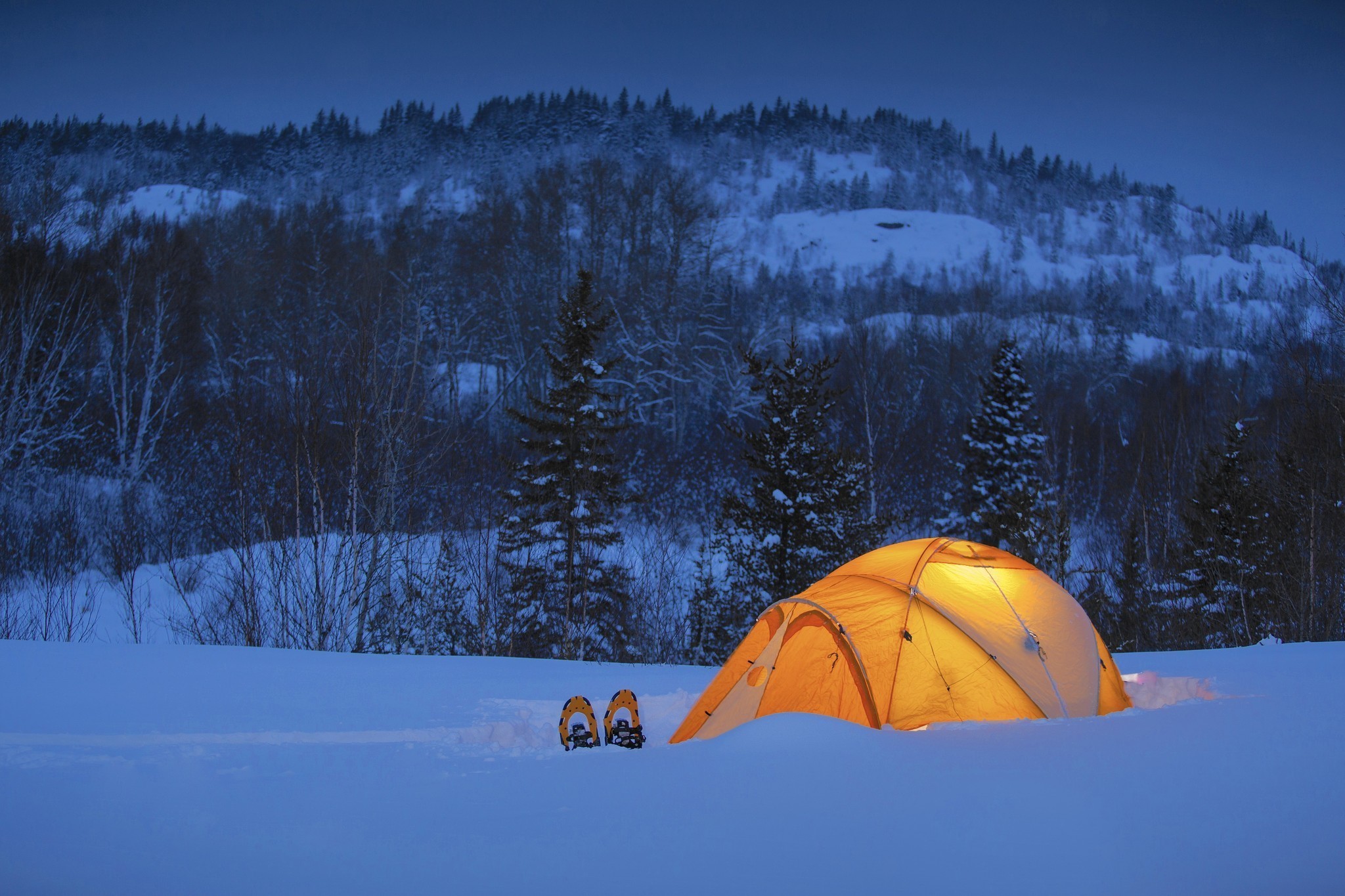 tent, photography, camping, mountain, winter