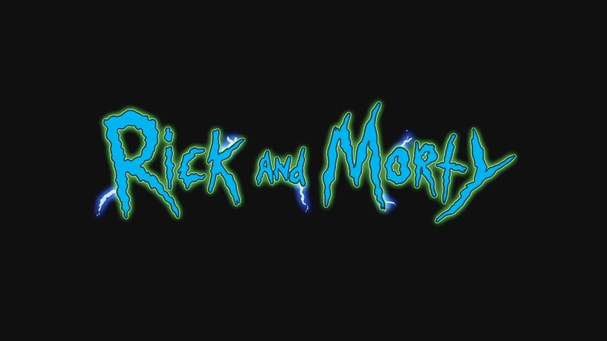 Рик и Морти надпись