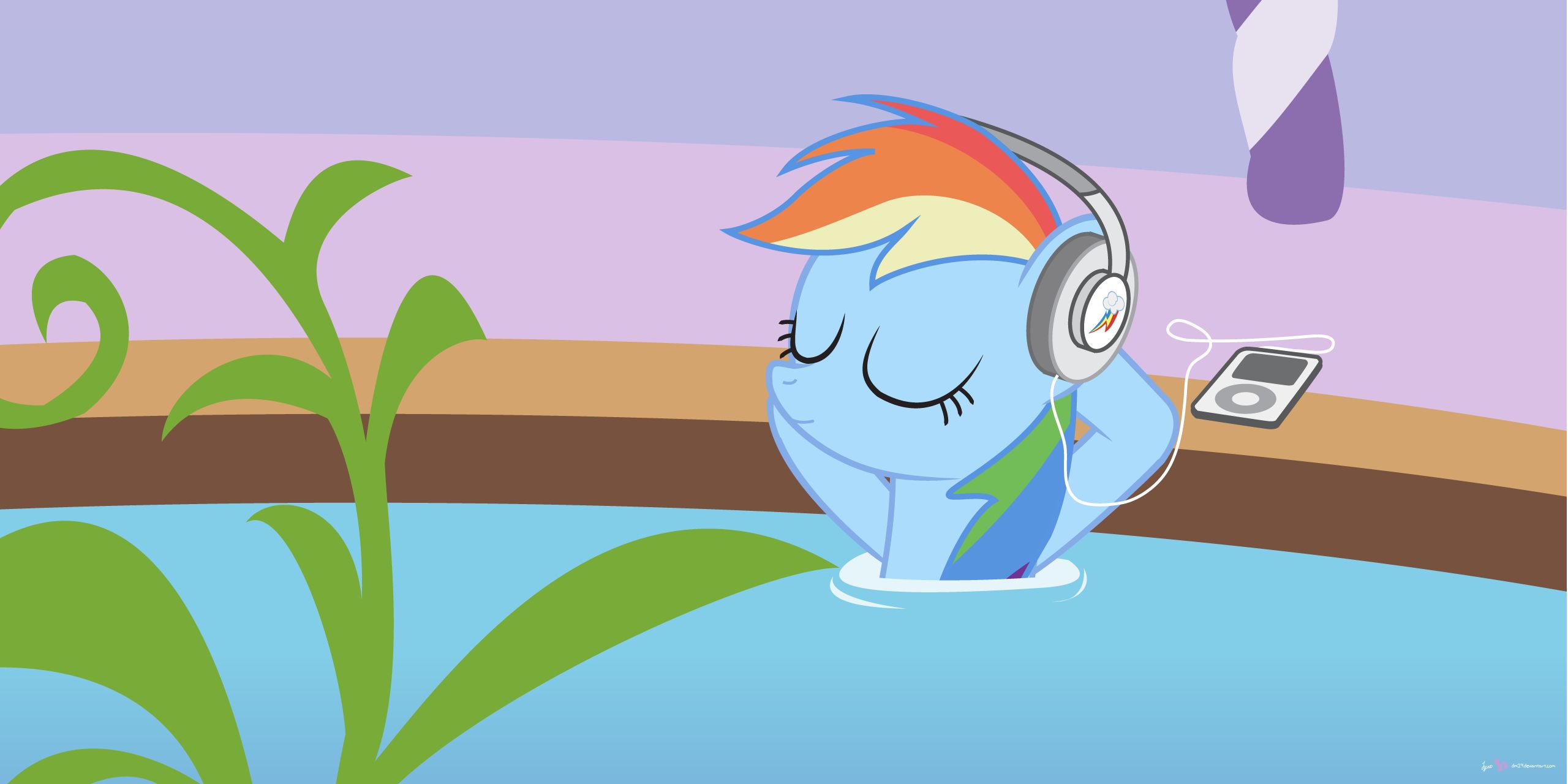 tv show, my little pony: friendship is magic, headphones, ipod, pony, rainbow dash, my little pony