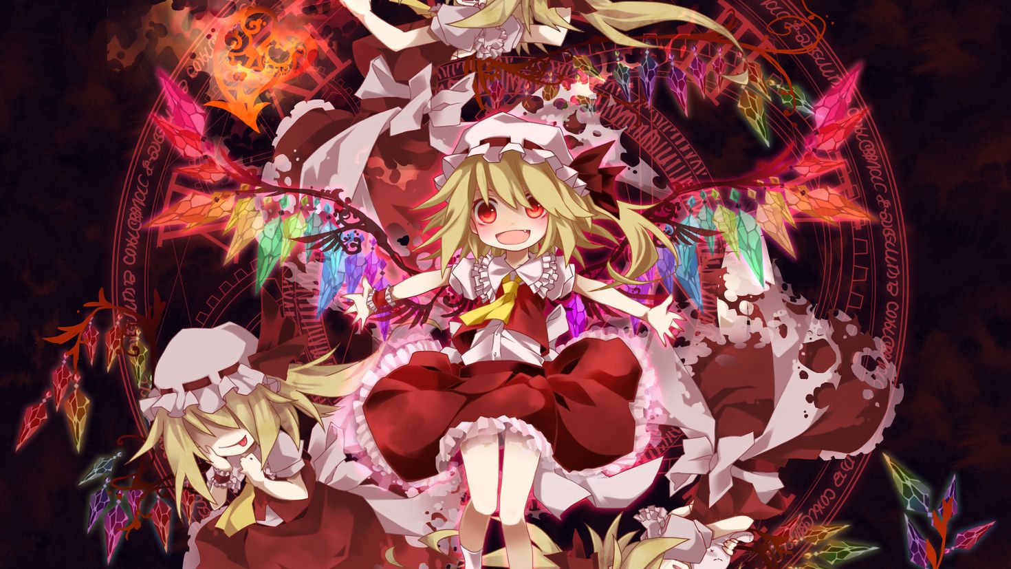 Арт проджект. Тохо Проджект. Фландр аниме. Flandre Scarlet. Вселенная Тоухоу.