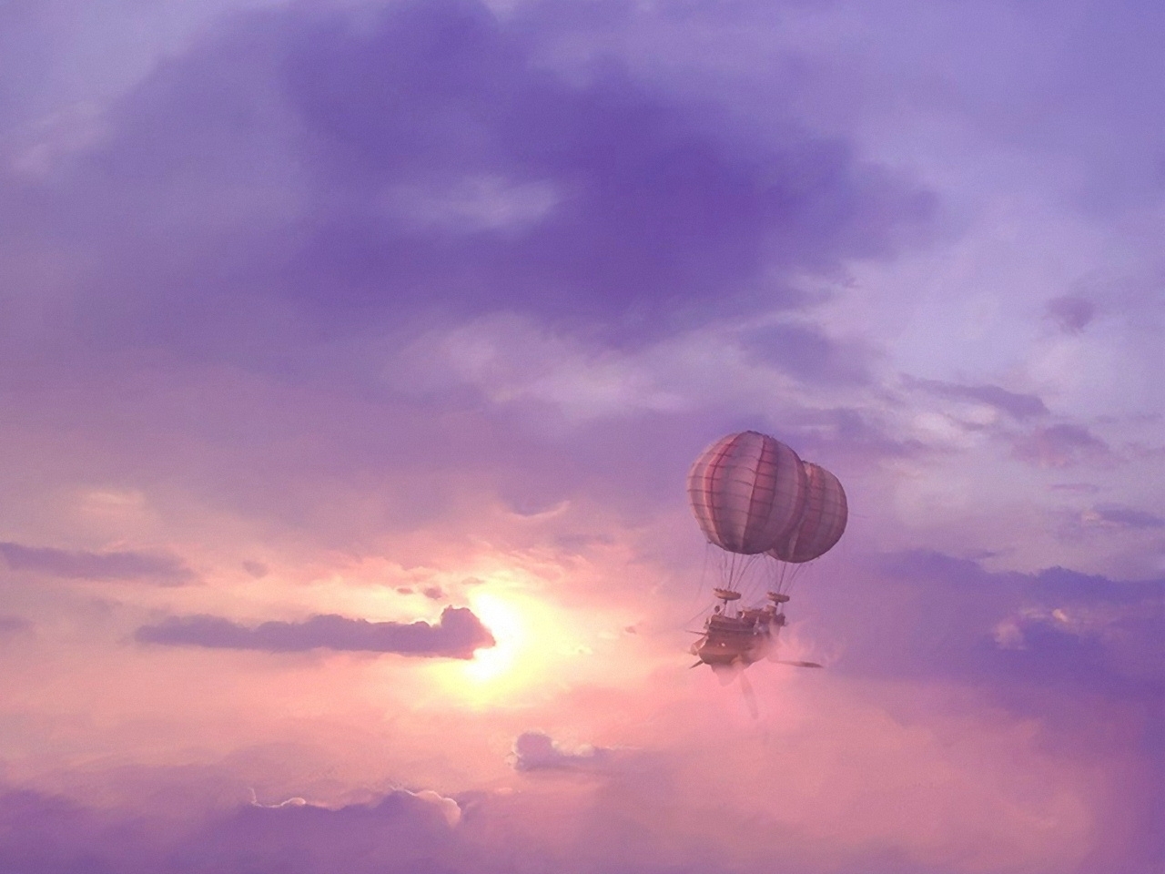 40847 Hintergrundbild herunterladen luftballons, transport, fantasie - Bildschirmschoner und Bilder kostenlos