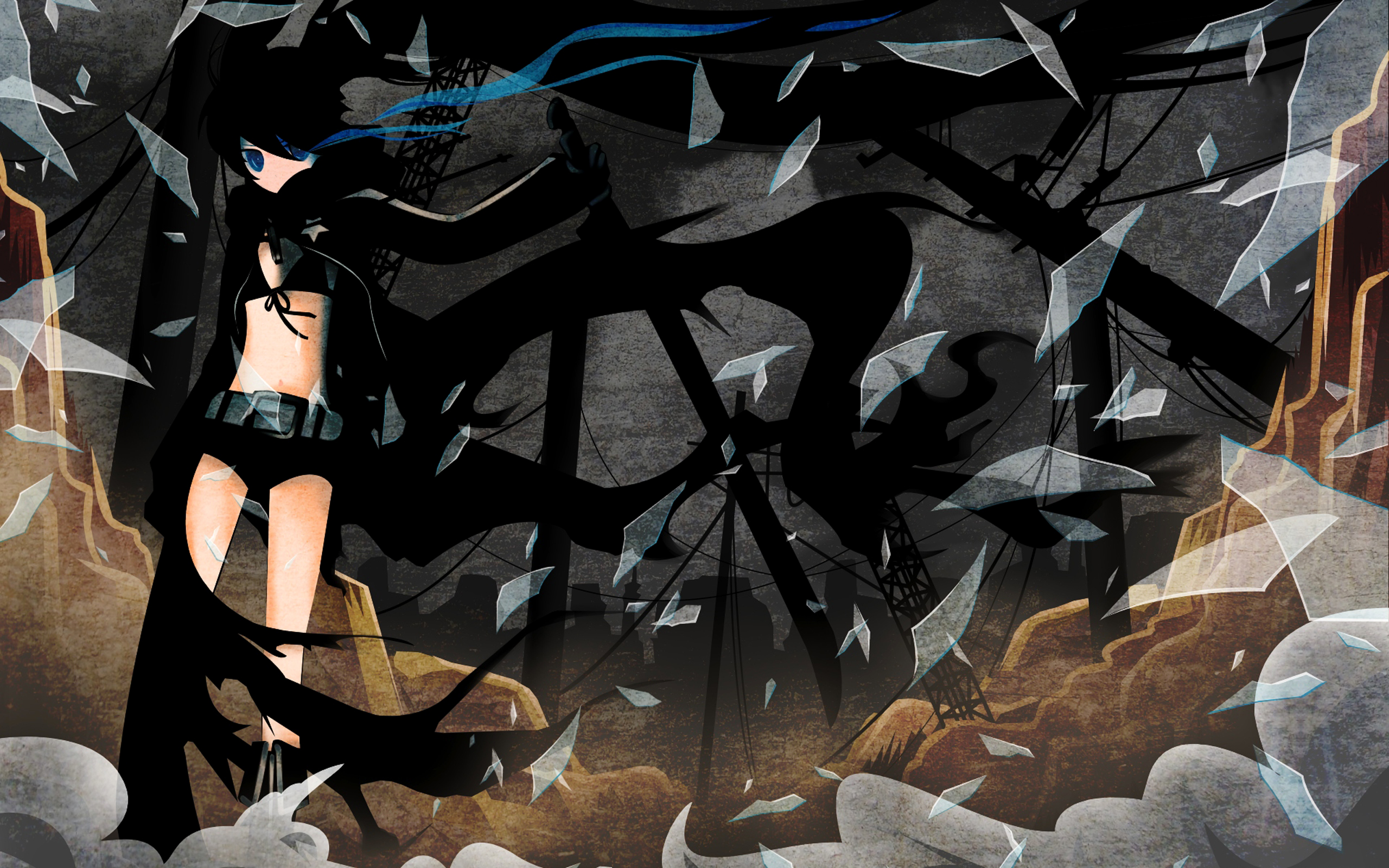anime, black rock shooter, mato for android