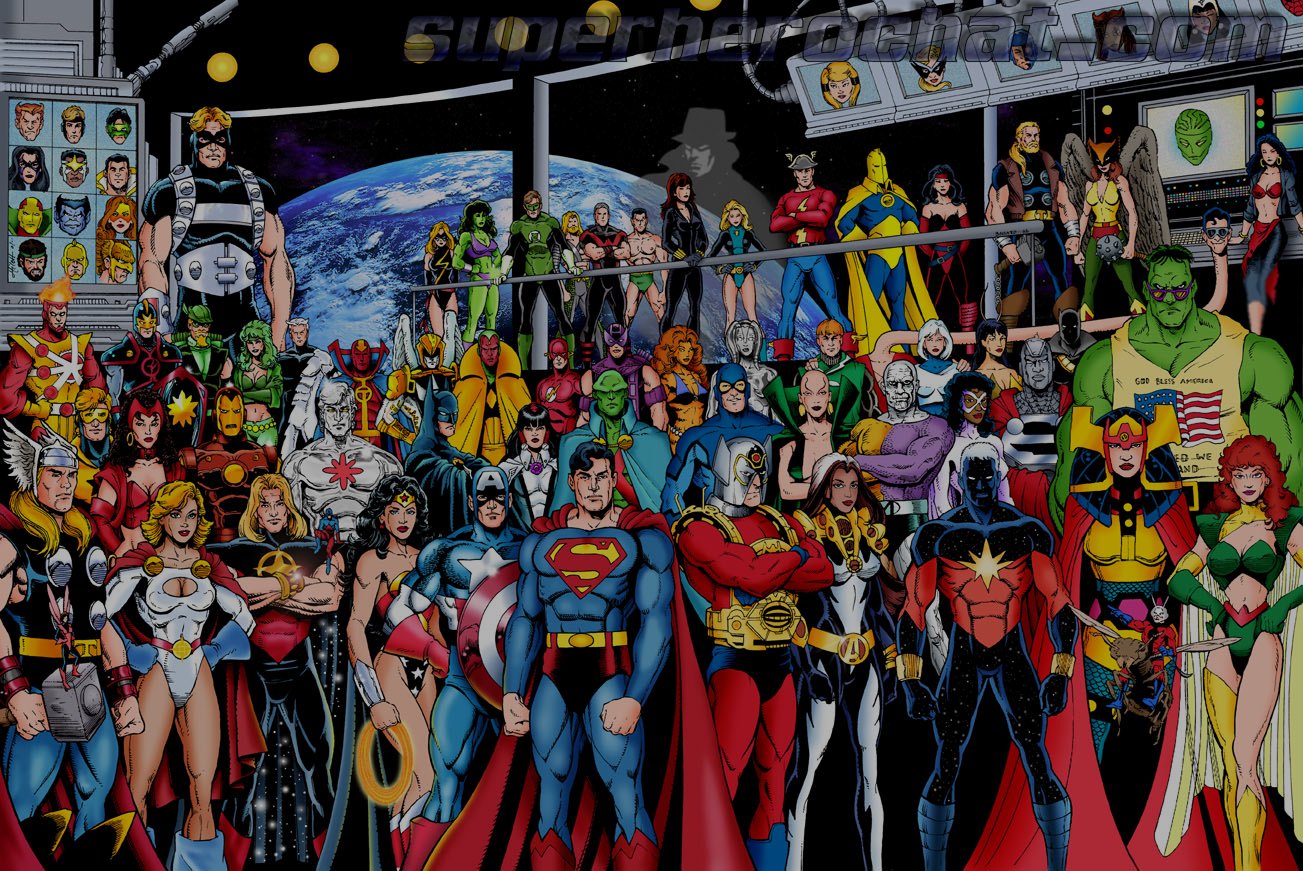 comics, collage, superman Full HD
