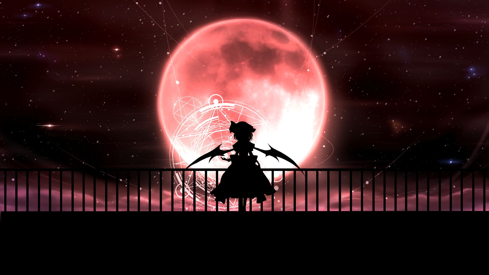 Wallpaper a world full of red, moon, anime desktop wallpaper, hd image,  picture, background, 058c6f | wallpapersmug