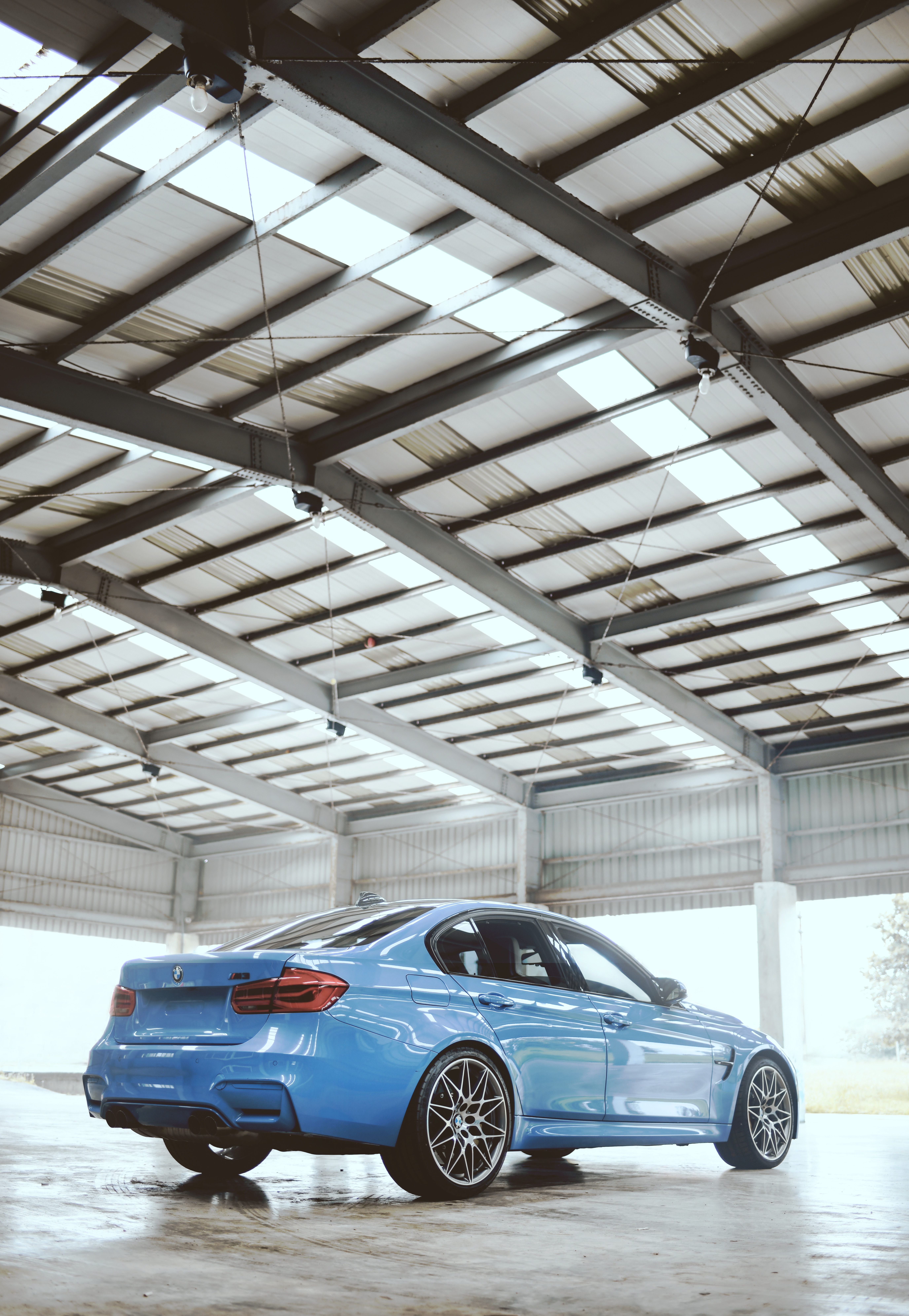 bmw m3 competition, cars, bmw, blue, car, machine, side view lock screen backgrounds