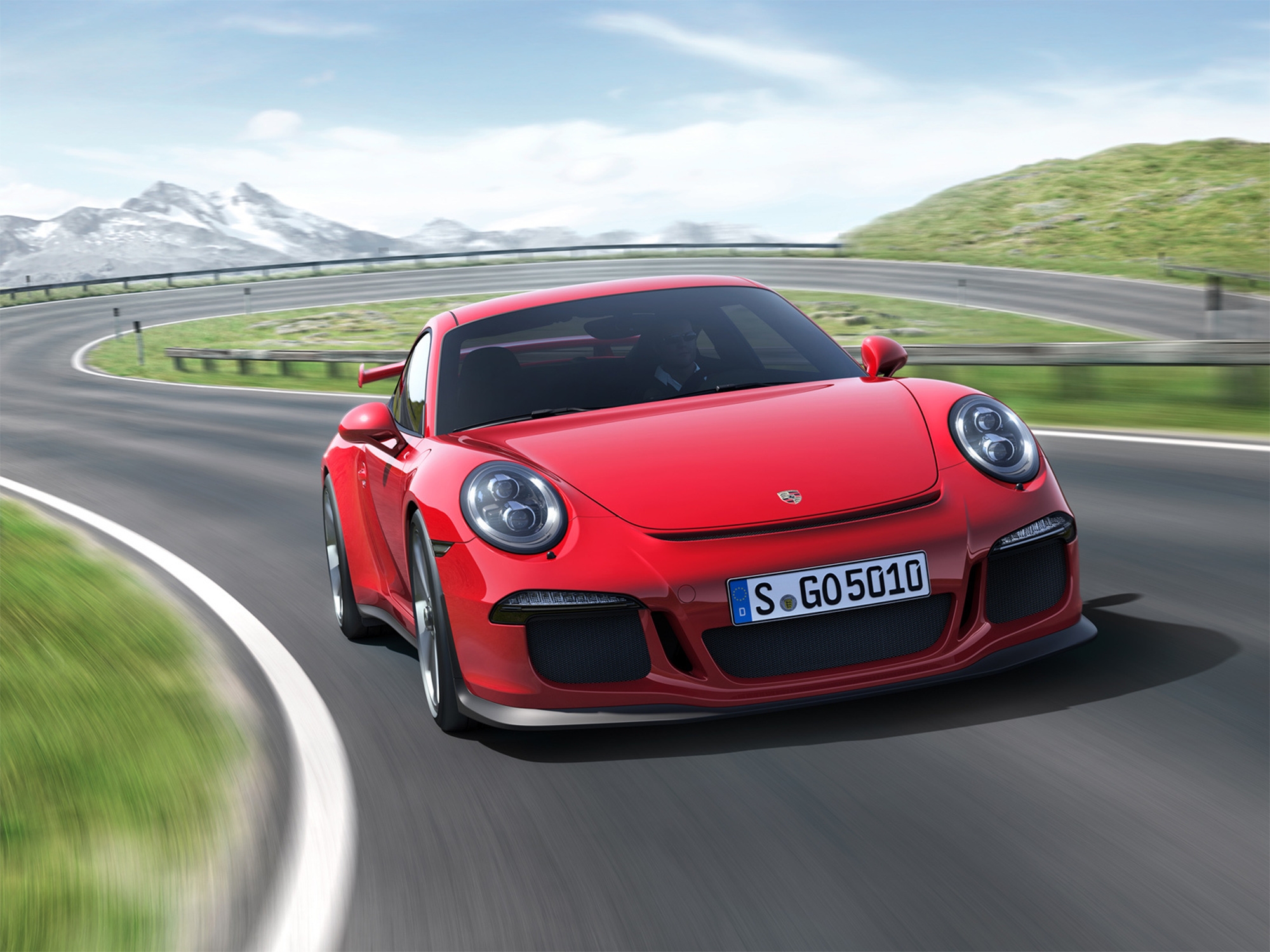 Скачать картинку Поворот, Porsche 911 Gt3, Автомобили, Тачки (Cars), Красный, Машина, Машины в телефон бесплатно.
