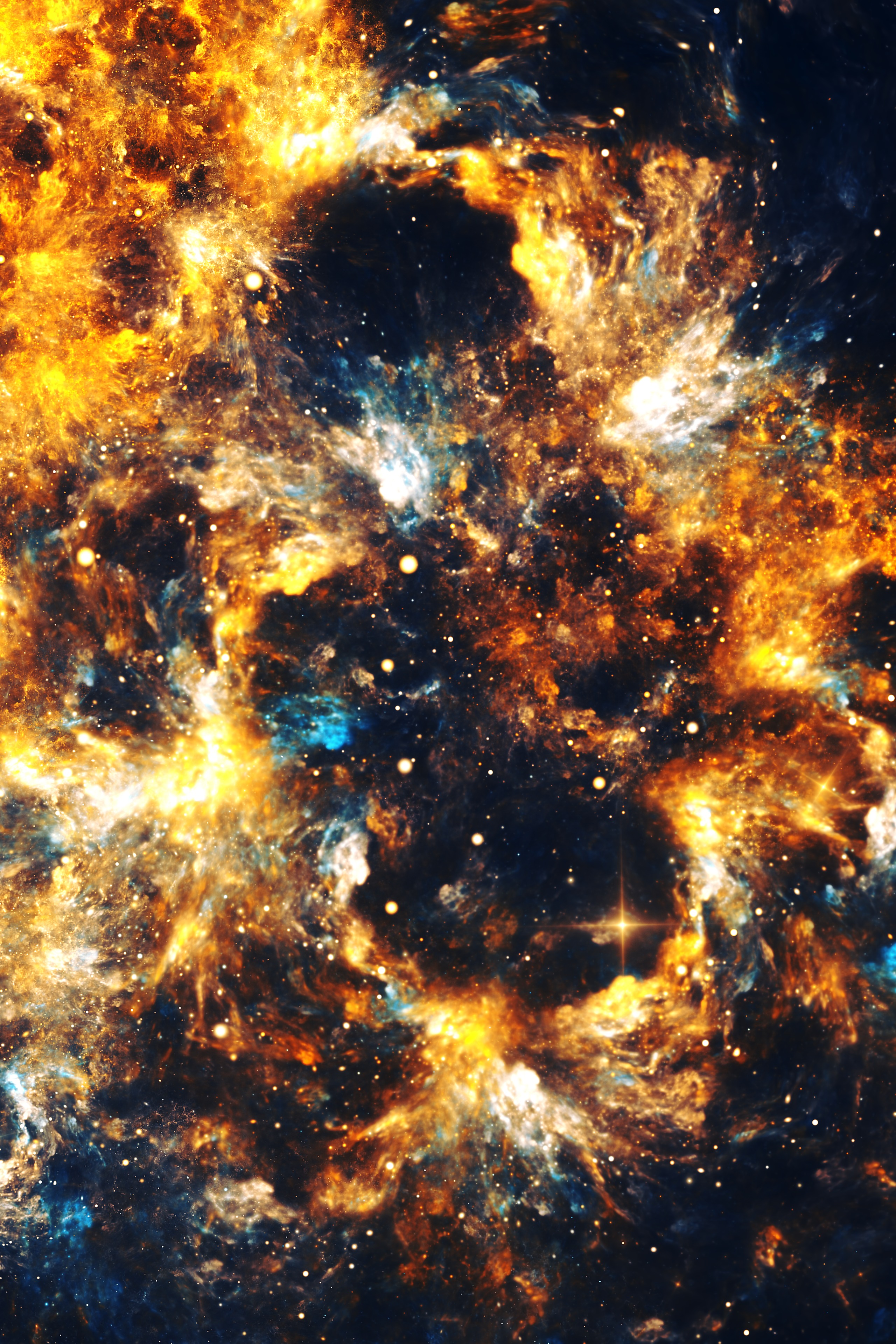 Download mobile wallpaper Sparks, Flash, Bright, Abstract, Fractal for free.