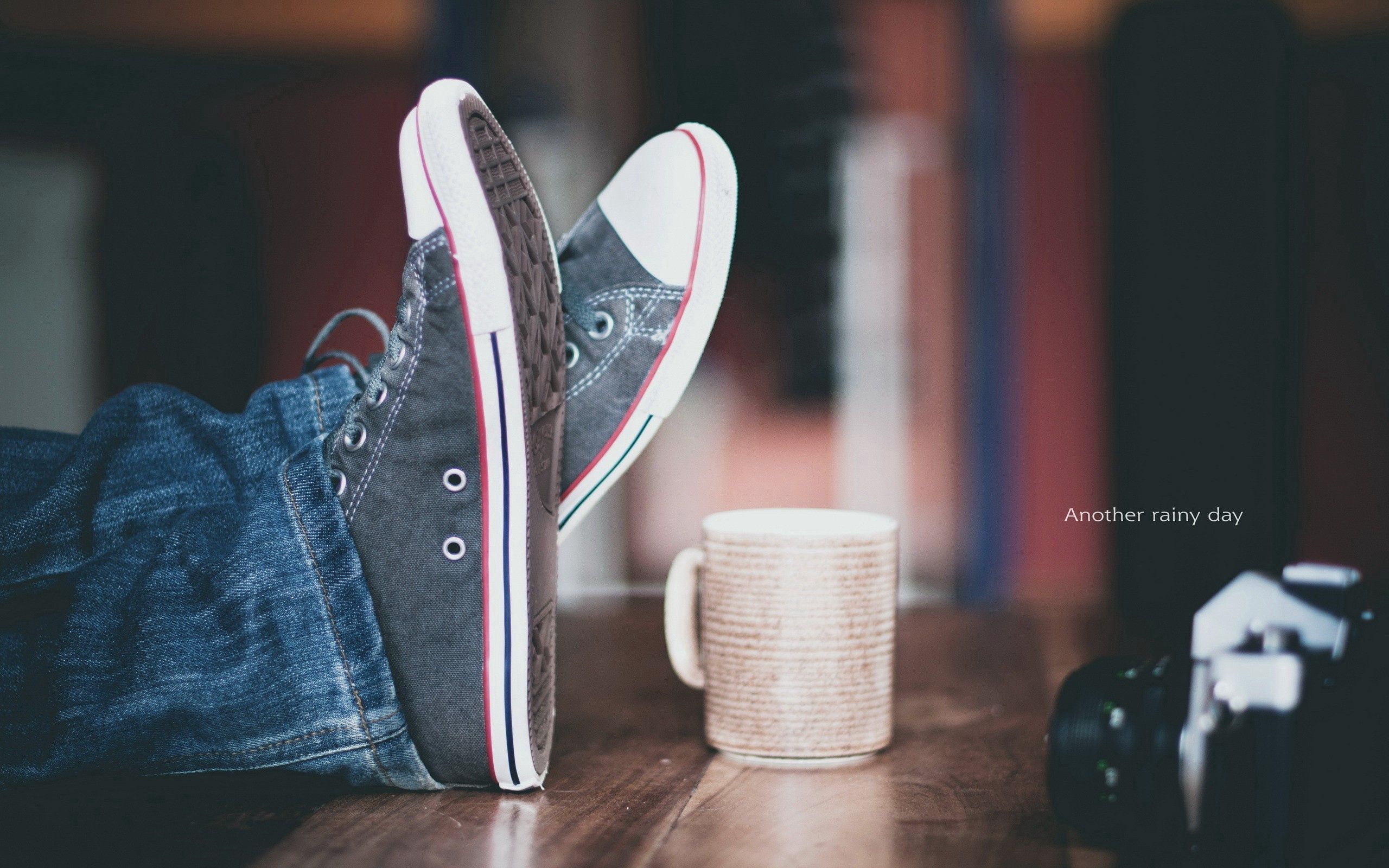 Download mobile wallpaper Miscellaneous, Miscellanea, Legs, Sneakers, Cup, Shoes, Mood for free.