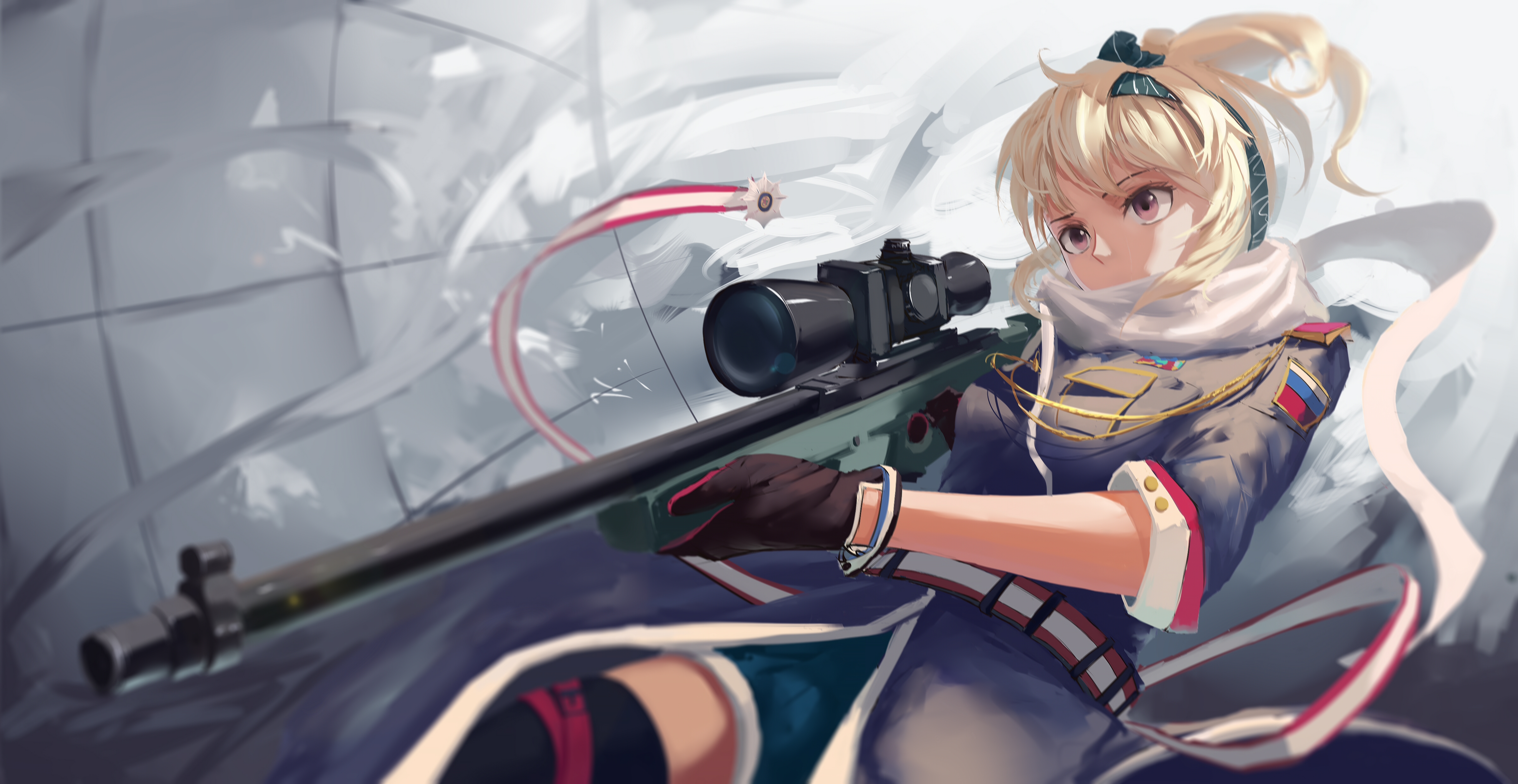 girls frontline, video game, sniper rifle, sv 98 (girls frontline) download HD wallpaper