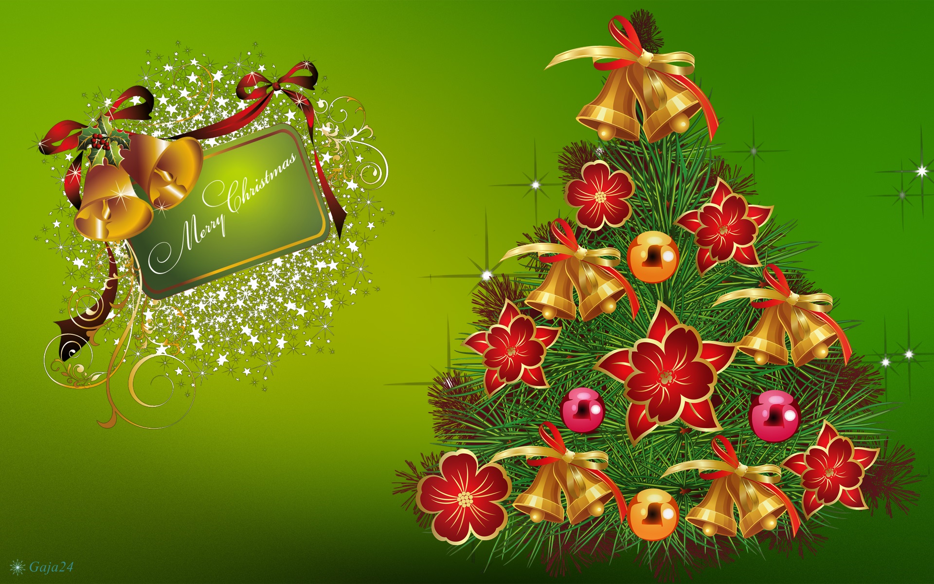 merry christmas, holiday, christmas, bell, christmas tree, poinsettia phone wallpaper