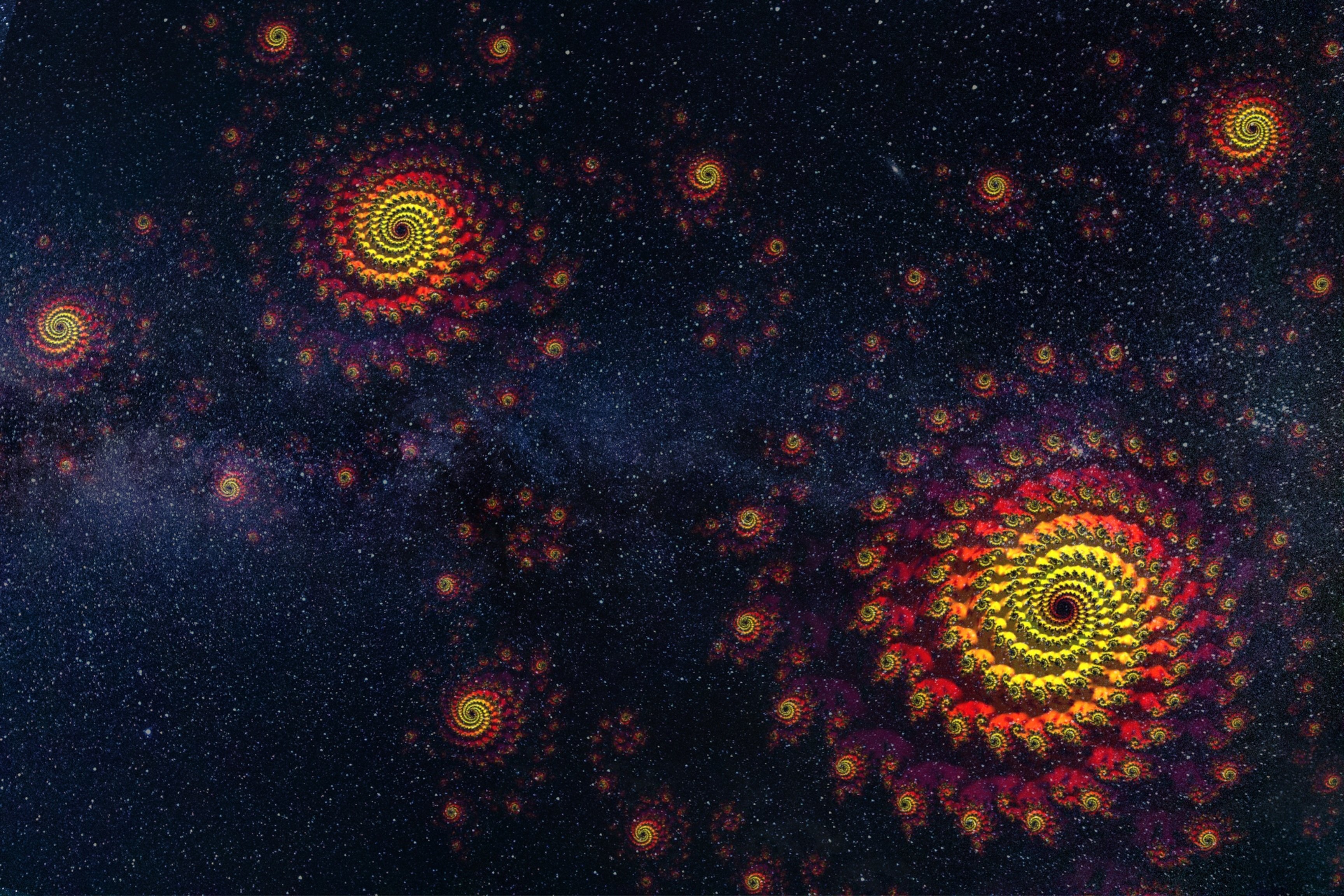 spirals, abstract, universe, starry sky, spiral wallpaper for mobile