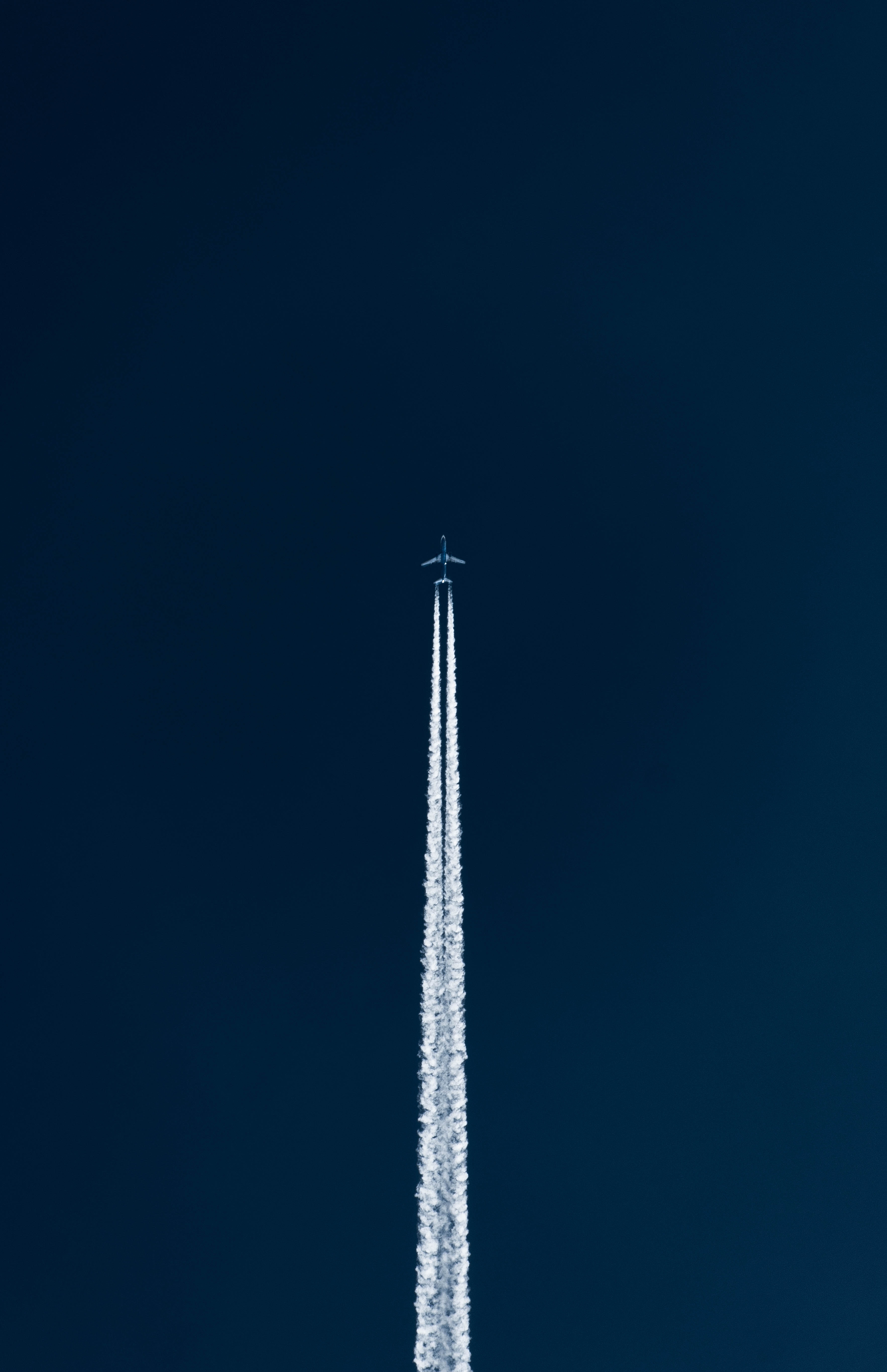 plane, airplane, minimalism, takeoff, sky, flight, track, trace