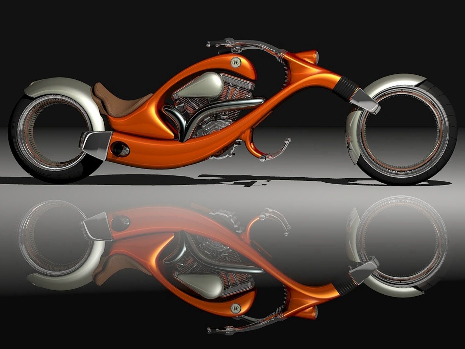 motorcycles, orange, motorcycle, stylish High Definition image