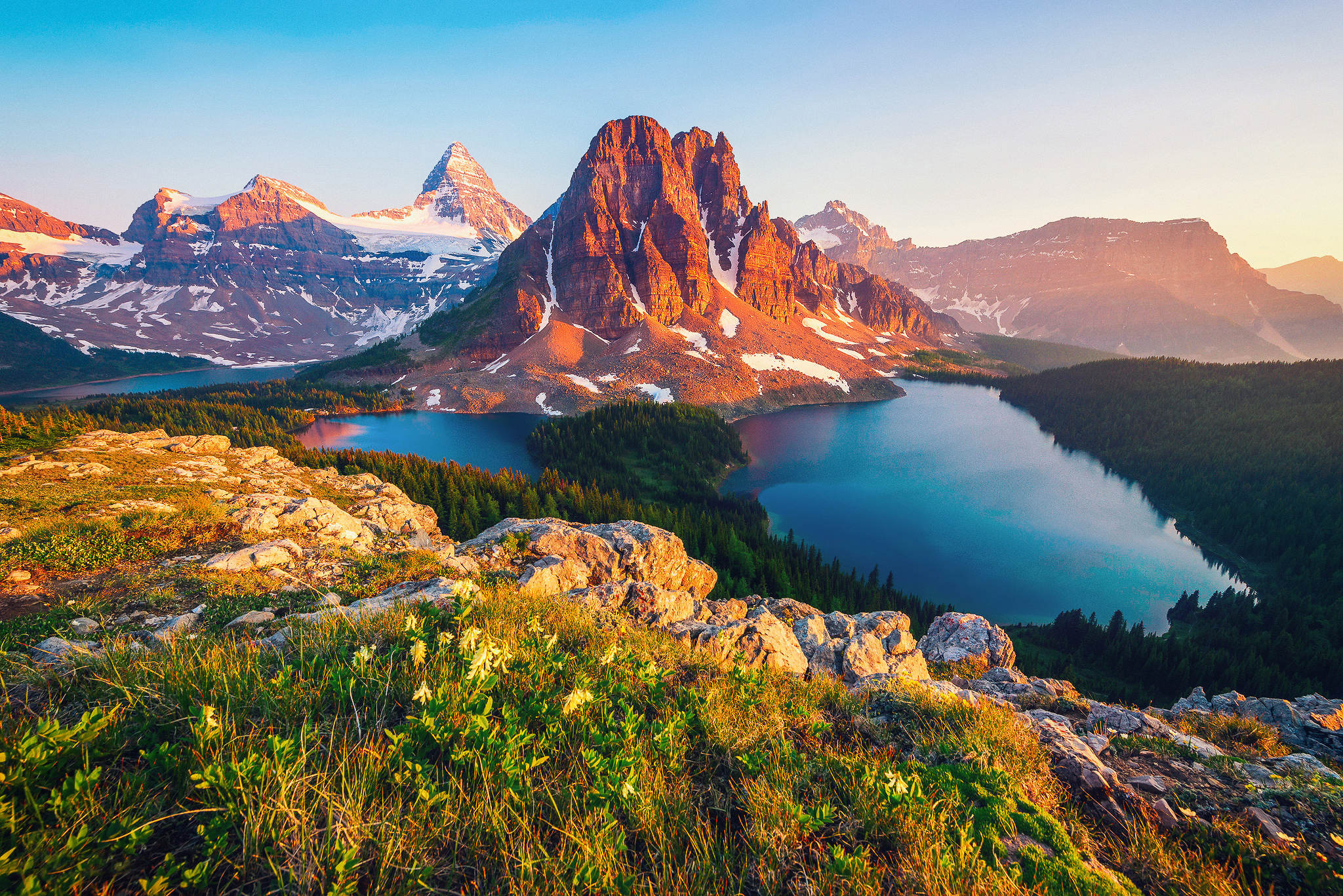 Free download wallpaper Lake, British Columbia, Mountains, Canada, Nature on your PC desktop
