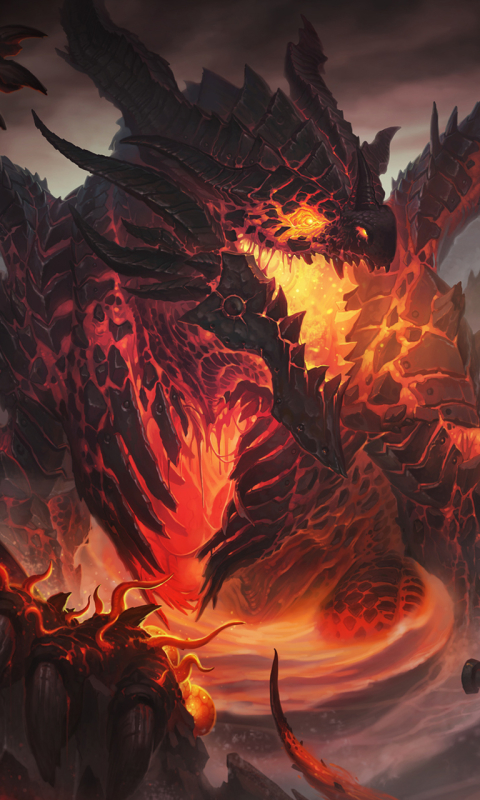 video game, world of warcraft, deathwing (world of warcraft), thrall (world of warcraft), dragon, warcraft cell phone wallpapers
