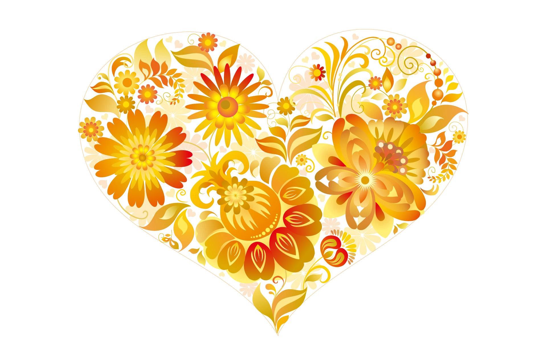 Laden Sie das Herzen, Blumen, Vektor, Ein Herz, Patterns-Bild kostenlos auf Ihren PC-Desktop herunter