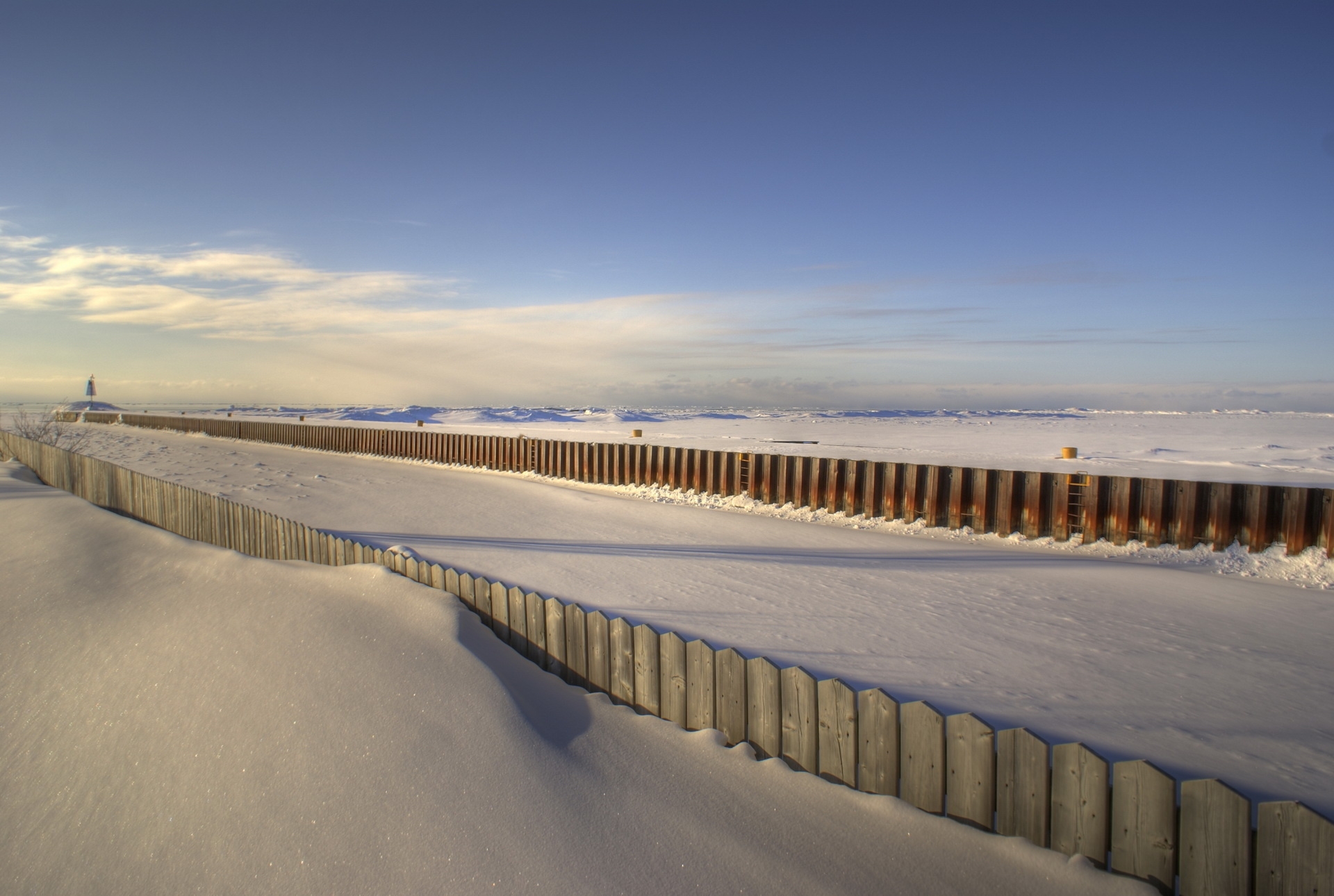 nature, beach, snow, fence, cover