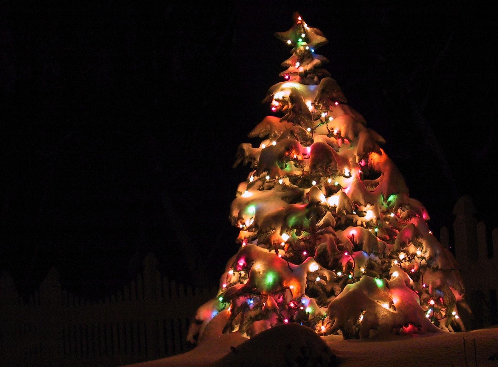 garlands, holidays, night, snow, christmas, holiday, christmas tree, garland, street