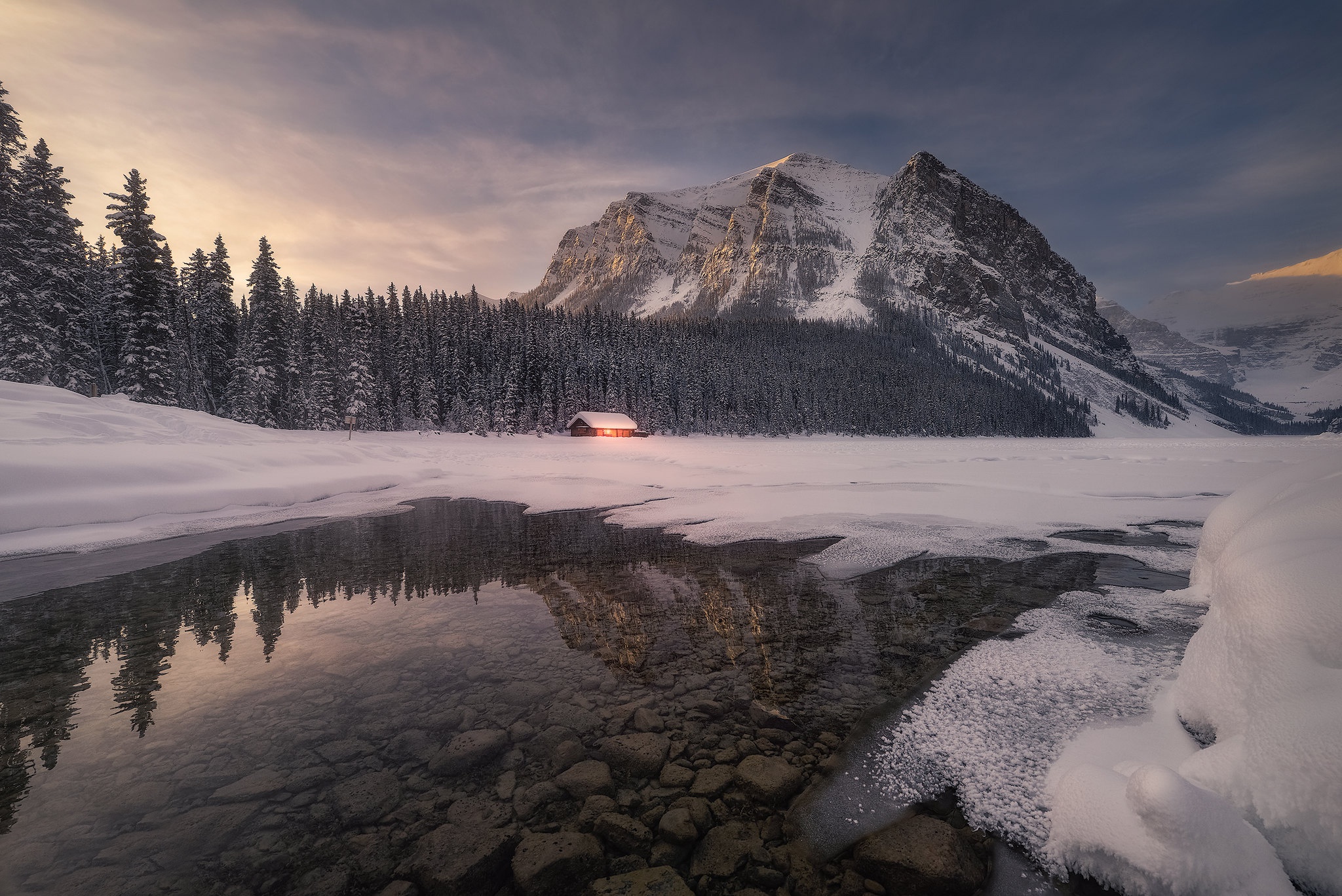 Национальный парк Лейк – Луиз-Банф, Альберта зимой