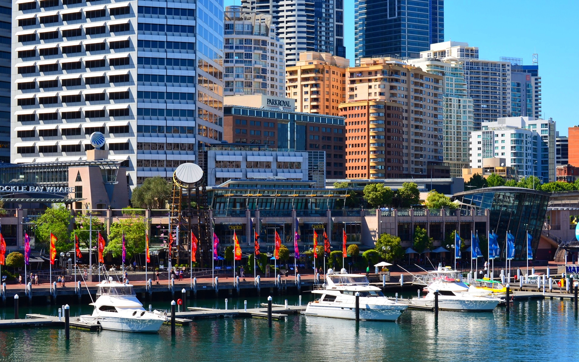 australia, wharf, man made, darling harbour, boat, building, city, harbor, marina, sydney, yacht 5K