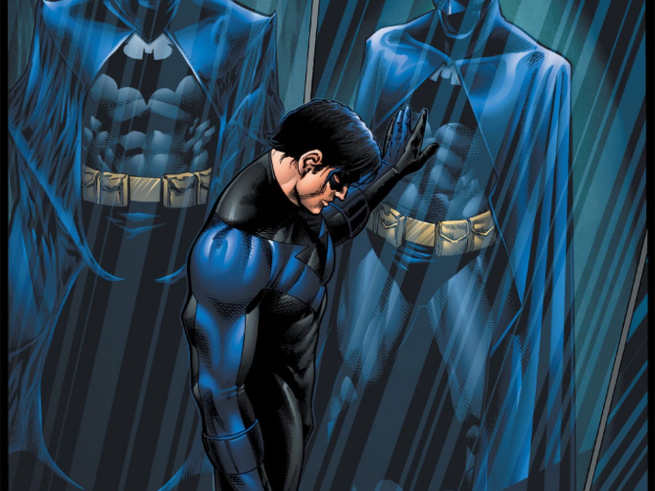 comics, batman, batsuit, dick grayson, nightwing 5K