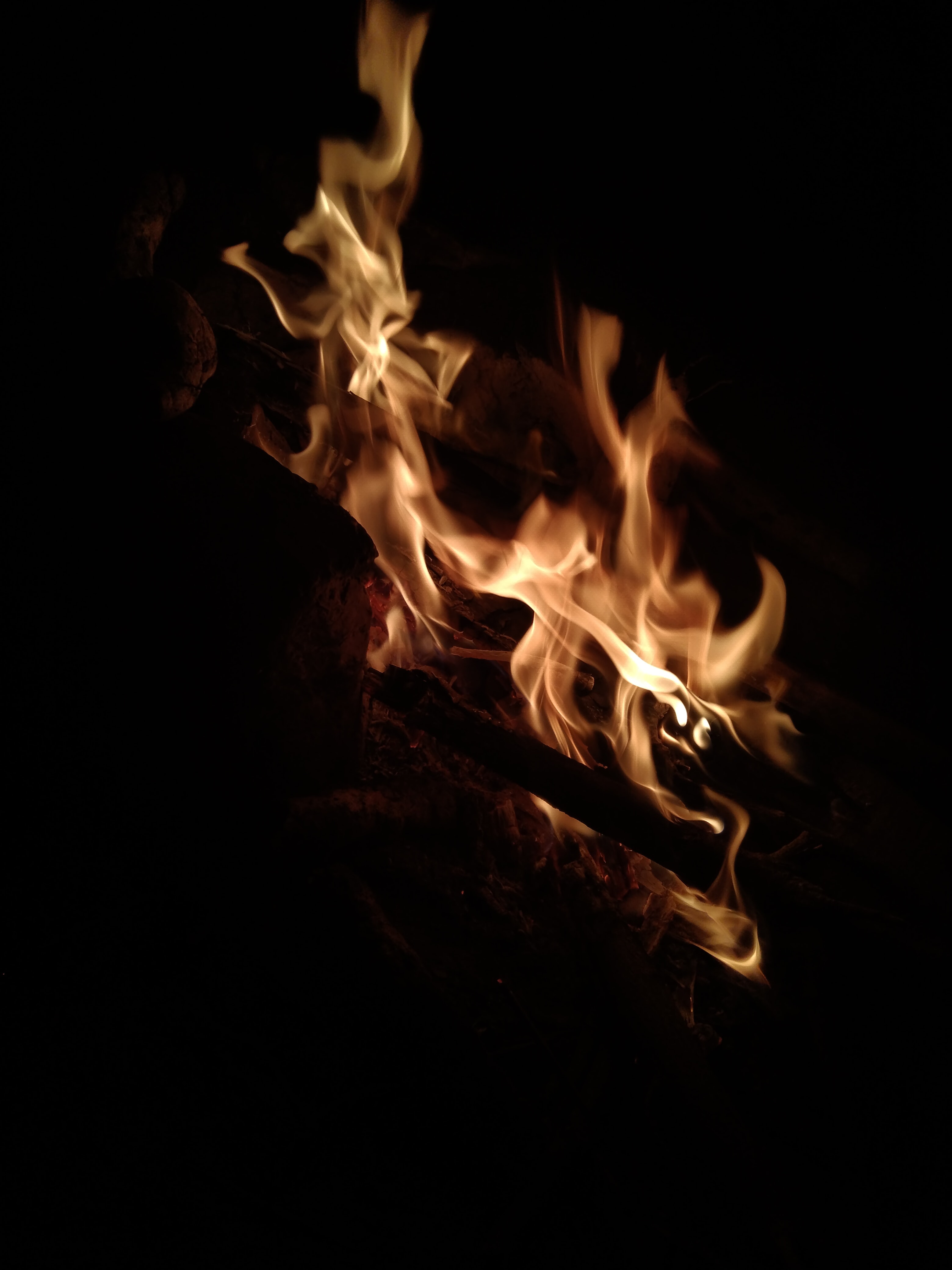 dark, fire, bonfire, flame, burn, to burn