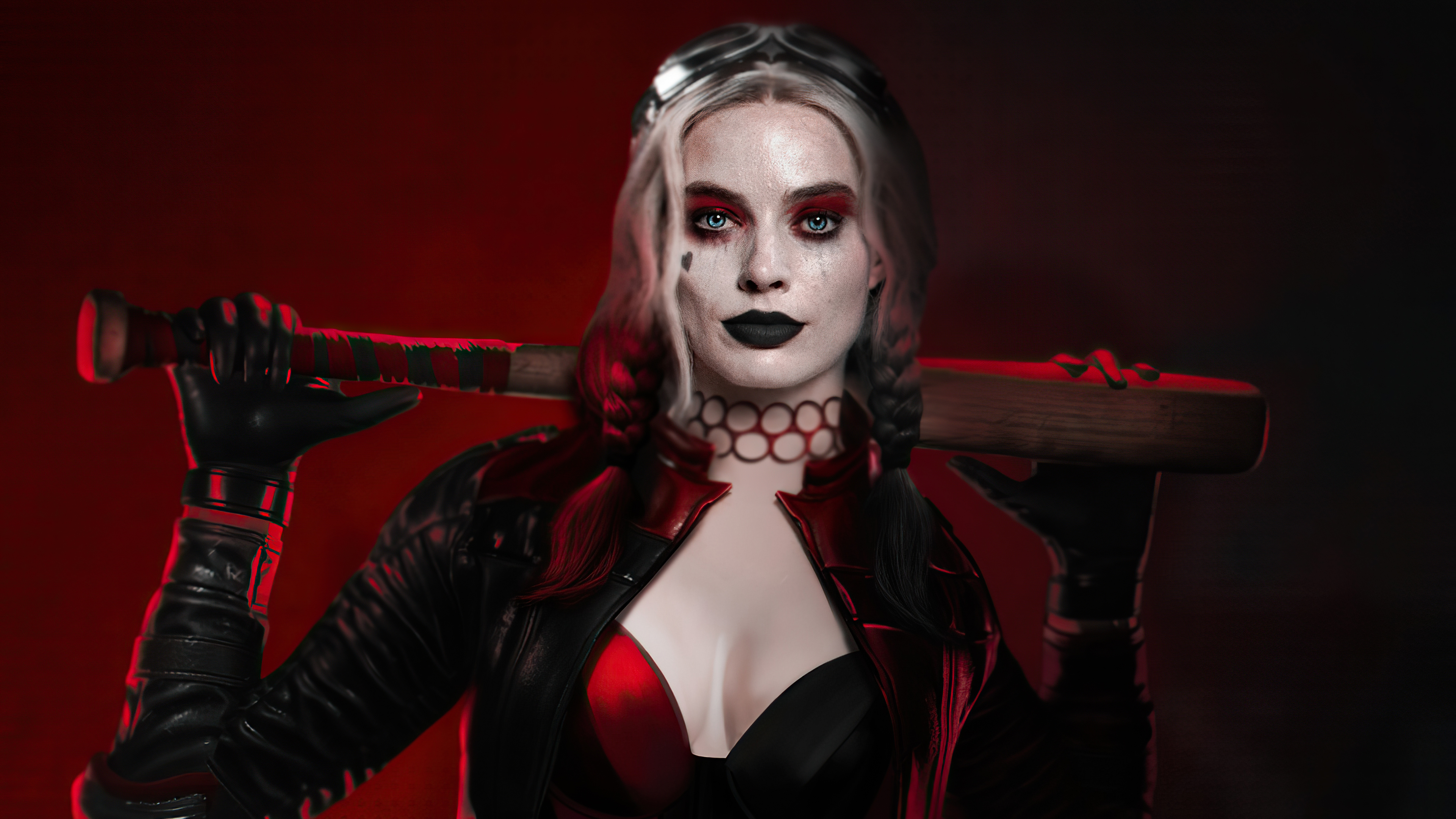 HD wallpaper harleen quinzel, dc comics, the suicide squad, movie, blue eyes, harley quinn, lipstick, suicide squad
