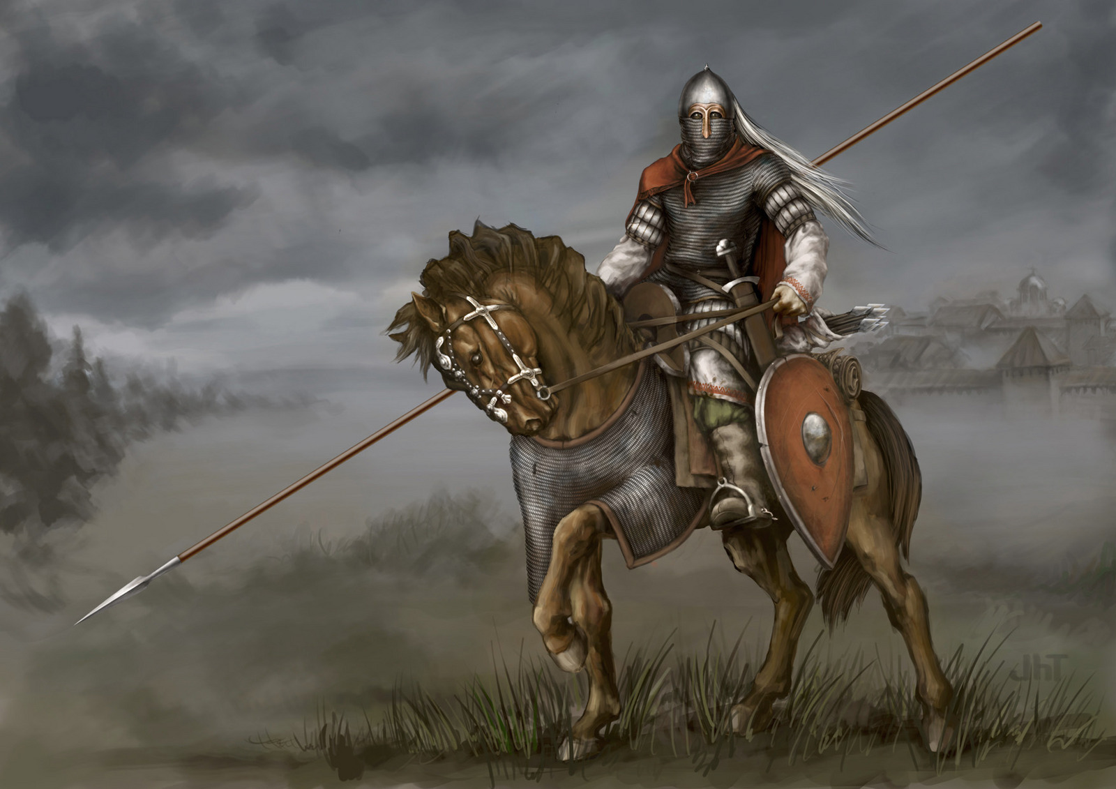 Витязь древнерусский воин богатырь доспехи