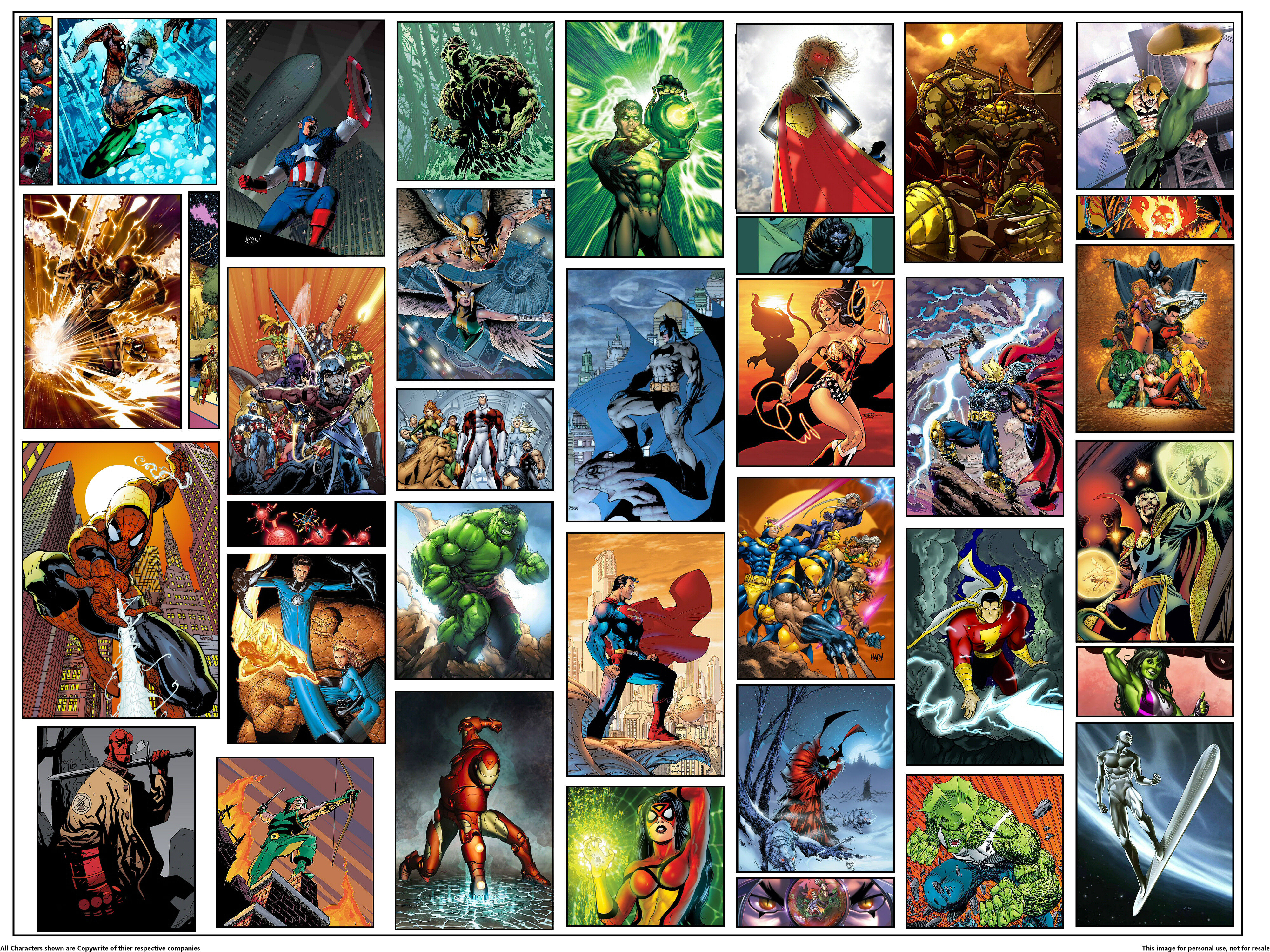 avengers, x men, batman, ghost rider, wonder woman, wasp (marvel comics), spider man, green arrow, comics, crossover, alpha flight, aquaman, atom (dc comics), bart allen, beast boy, ben grimm, billy batson, captain america, captain marvel, carter hall, clint barton, cyclops (marvel comics), dc comics, doctor strange, fantastic four, flash, gambit (marvel comics), garfield logan, green lantern, guardian (marvel comics), hawkeye, hawkgirl (dc comics), hawkman (dc comics), hulk, human torch (marvel comics), image comics, invisible woman, iron fist (marvel comics), iron man, janet van dyne, johnny storm, justice league, kendra sanders, kid flash, lion o, mister fantastic, ray palmer, reed richards, rogue (marvel comics), savage dragon, scarlet witch, shazam (dc comics), she hulk, silver surfer, snowbird (marvel comics), spider woman, starfire (dc comics), storm (marvel comics), superboy, supergirl, superman, susan storm, swamp thing, teen titans, thing (marvel comics), thor, tim drake, vision (marvel comics), wolverine, wonder girl 5K