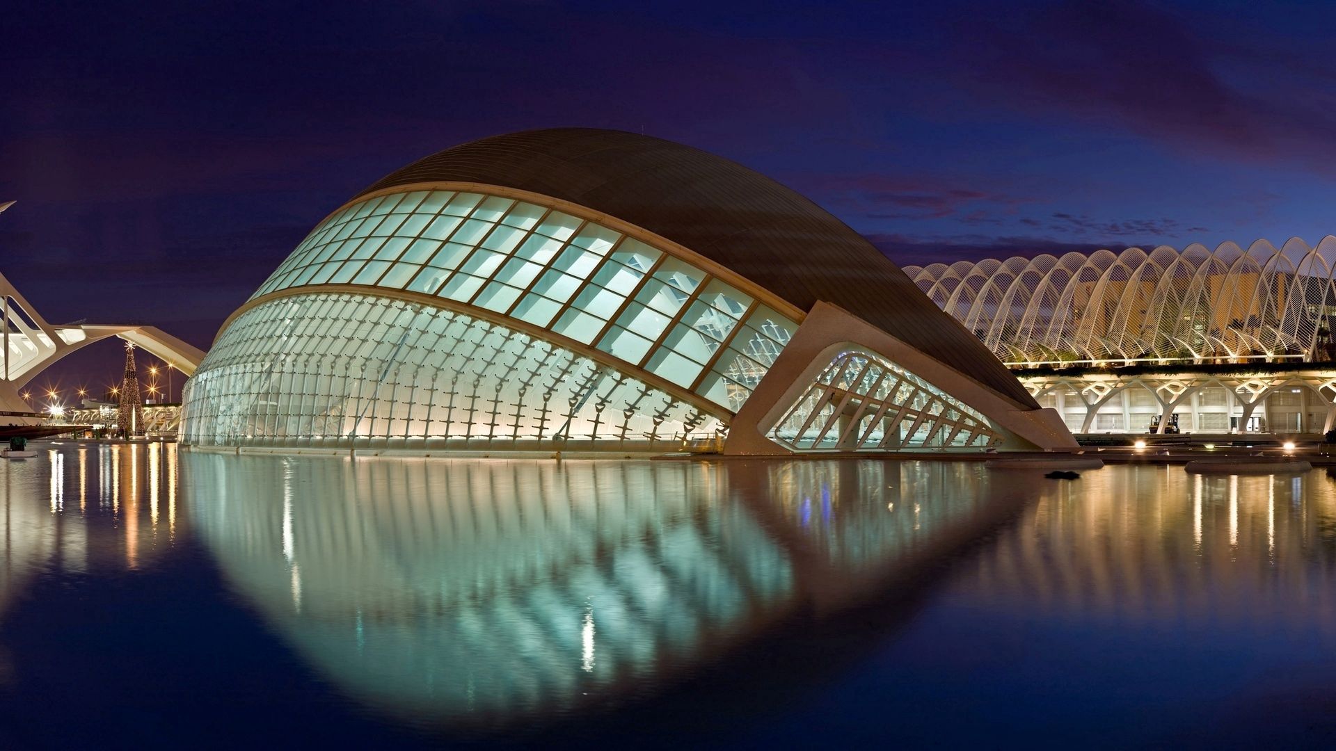 Laden Sie das Architektur, Gebäude, Reflexion, Valencia, Spanien, Städte-Bild kostenlos auf Ihren PC-Desktop herunter
