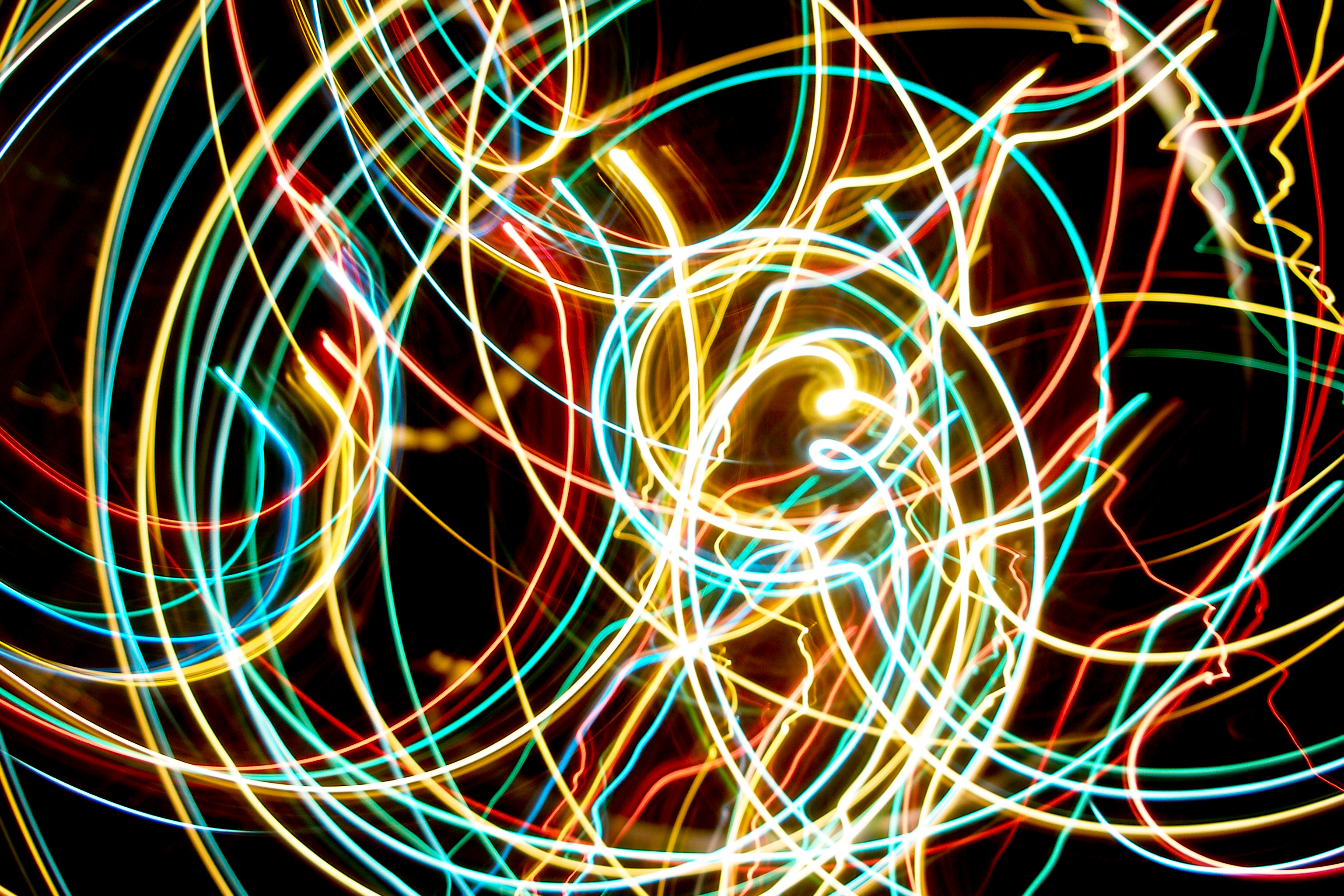 beams, lines, abstract, shine, light, rays, neon, swirling, involute Full HD