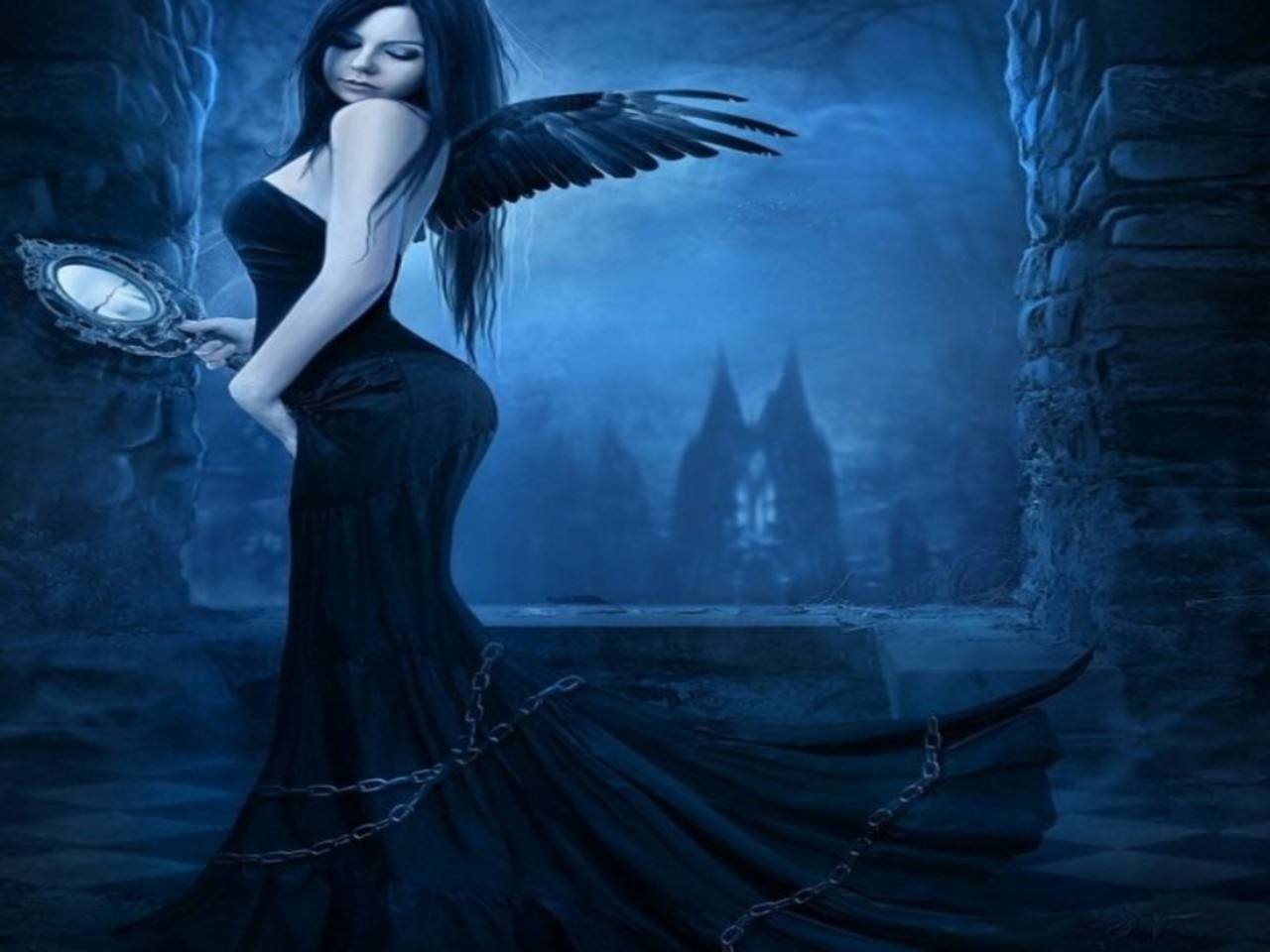 Download mobile wallpaper Fantasy, Gothic, Wings, Angel for free.