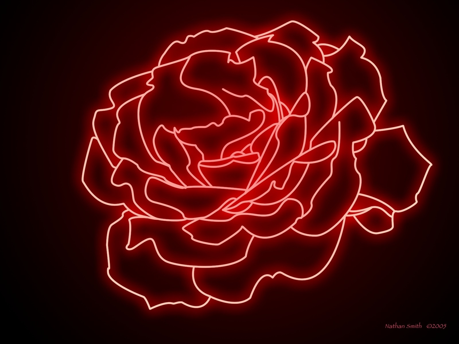 Неоновая роза