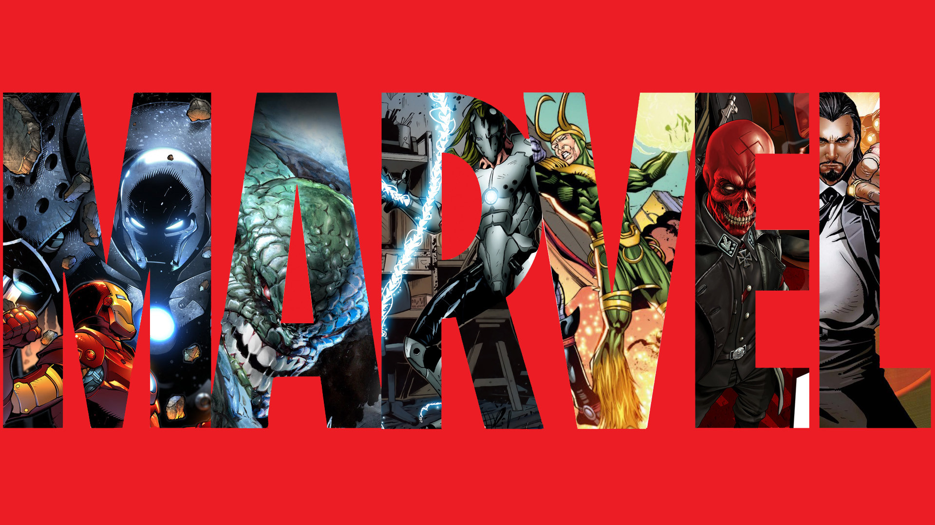 Download mobile wallpaper Iron Man, Comics, Marvel Comics, Red Skull (Marvel Comics), Loki (Marvel Comics) for free.