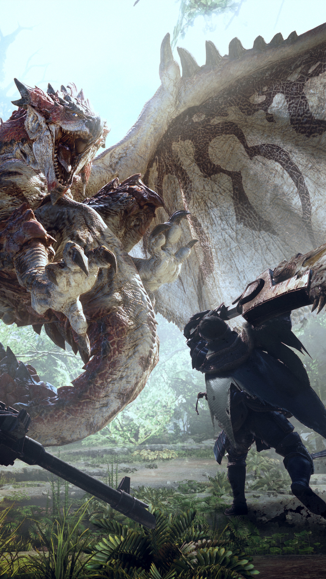 video game, monster hunter: world, rathalos (monster hunter), hunter, dragon Aesthetic wallpaper