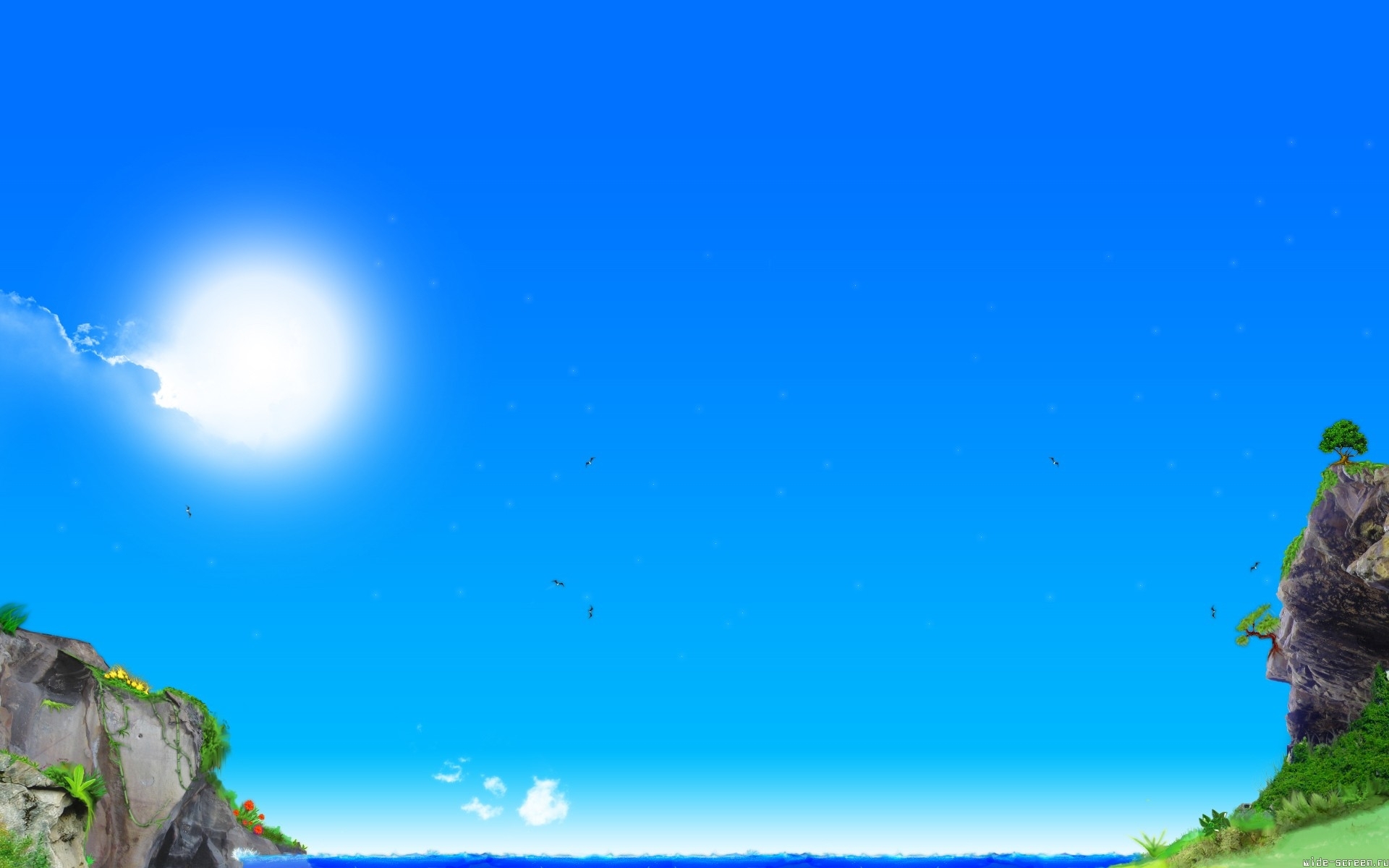 Download mobile wallpaper Sun, Landscape, Sky for free.