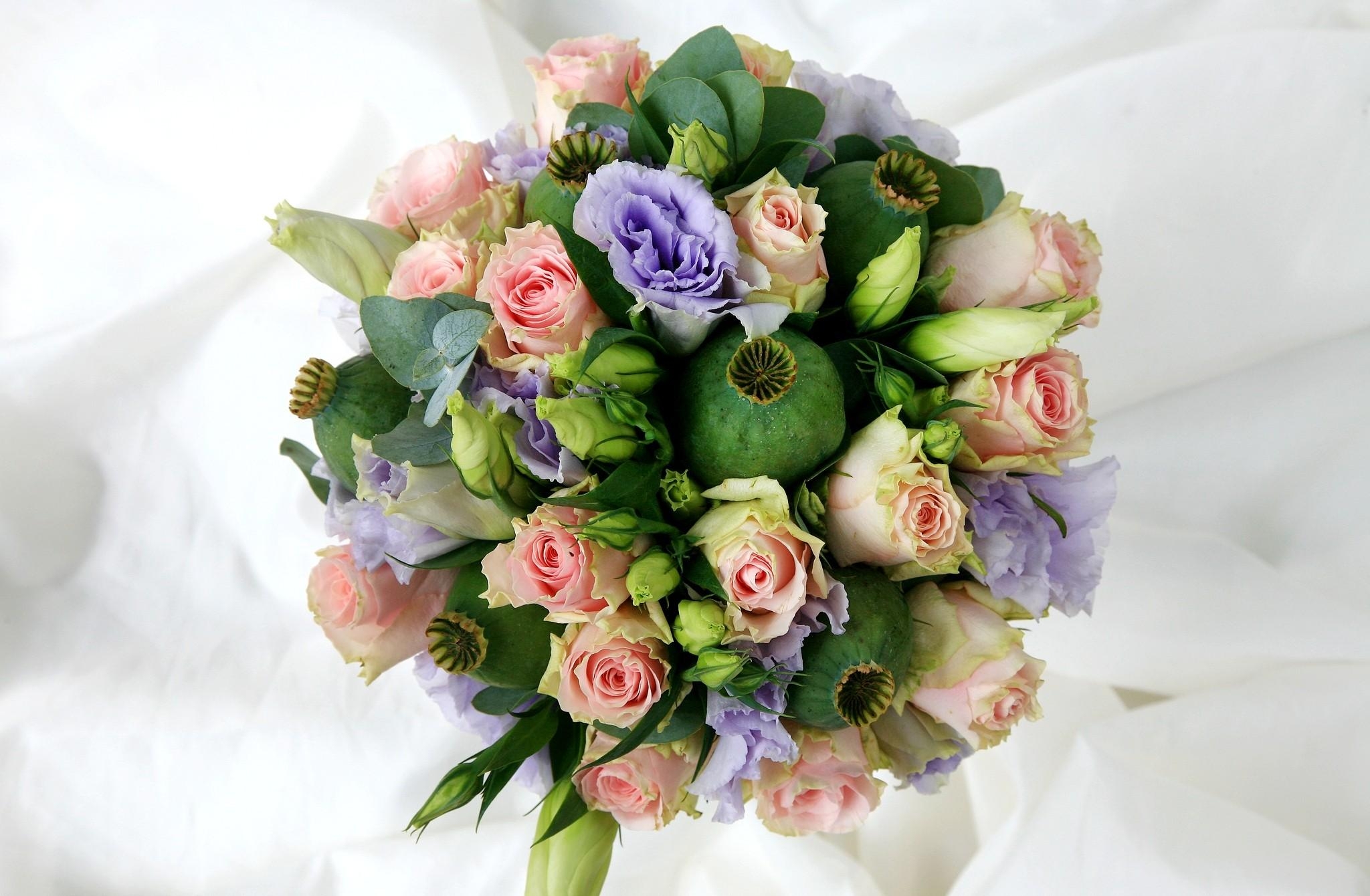 flowers, roses, bouquet, poppy, lisianthus russell, lisiantus russell, boxes